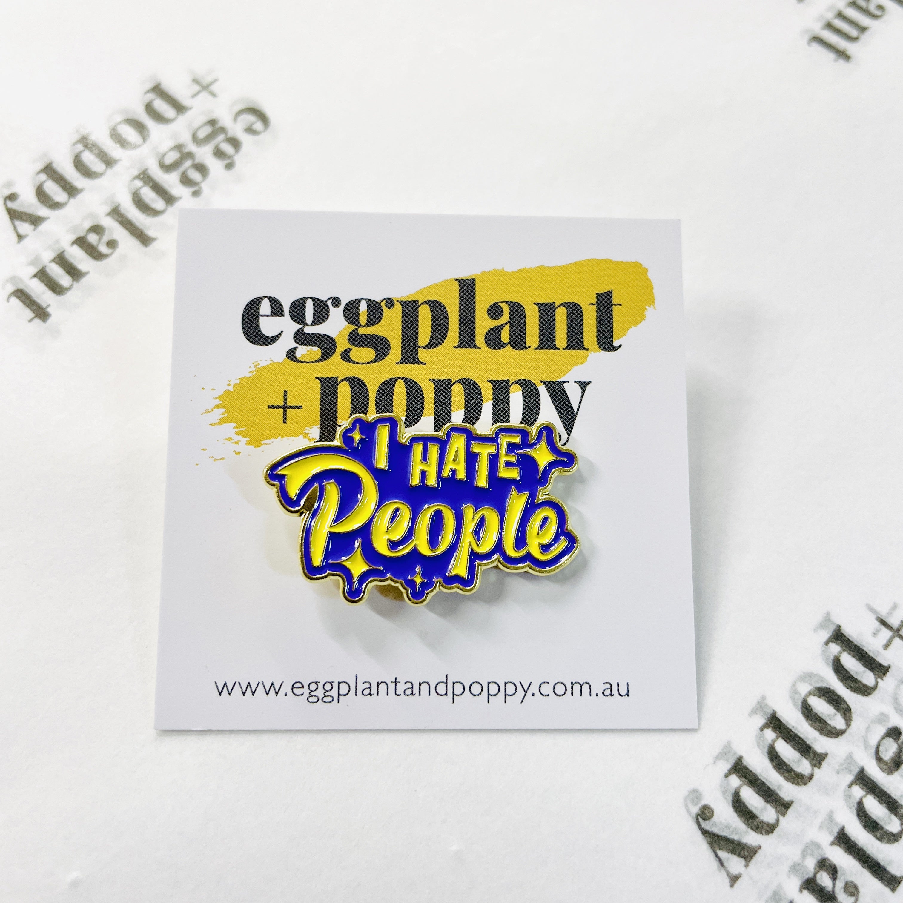 Enamel Pin - I Hate People