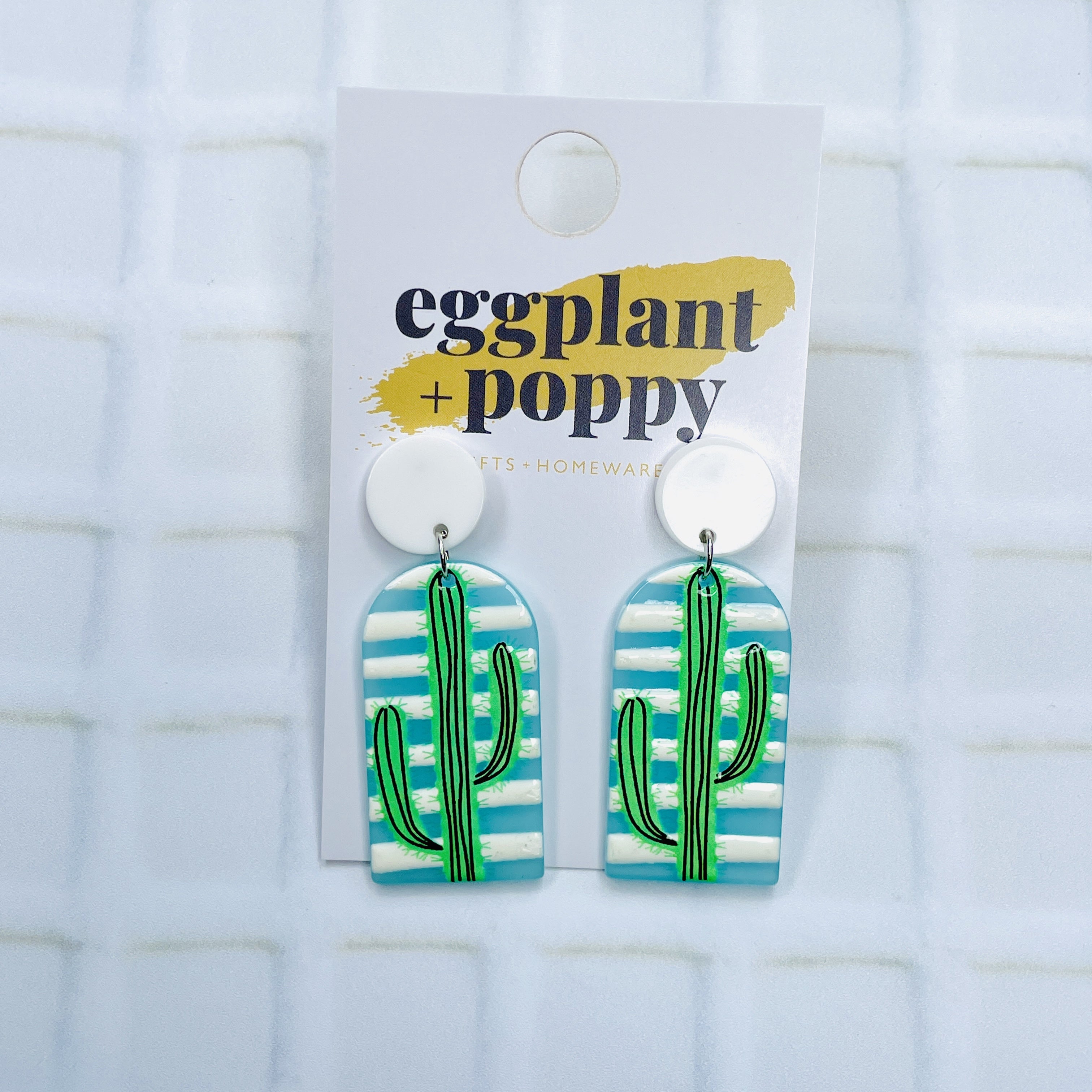 Bright Cactus Earrings