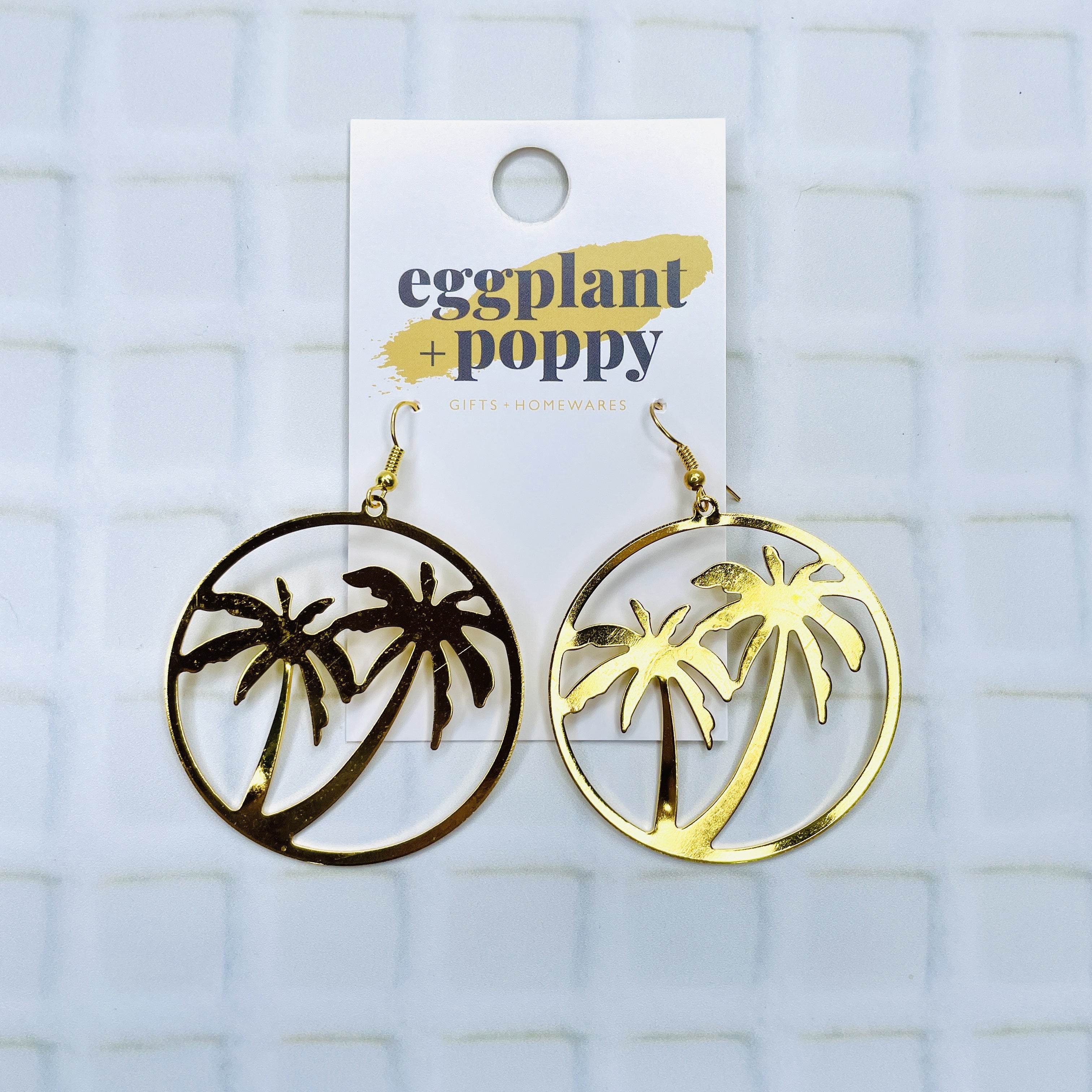 Golden Palm Earrings