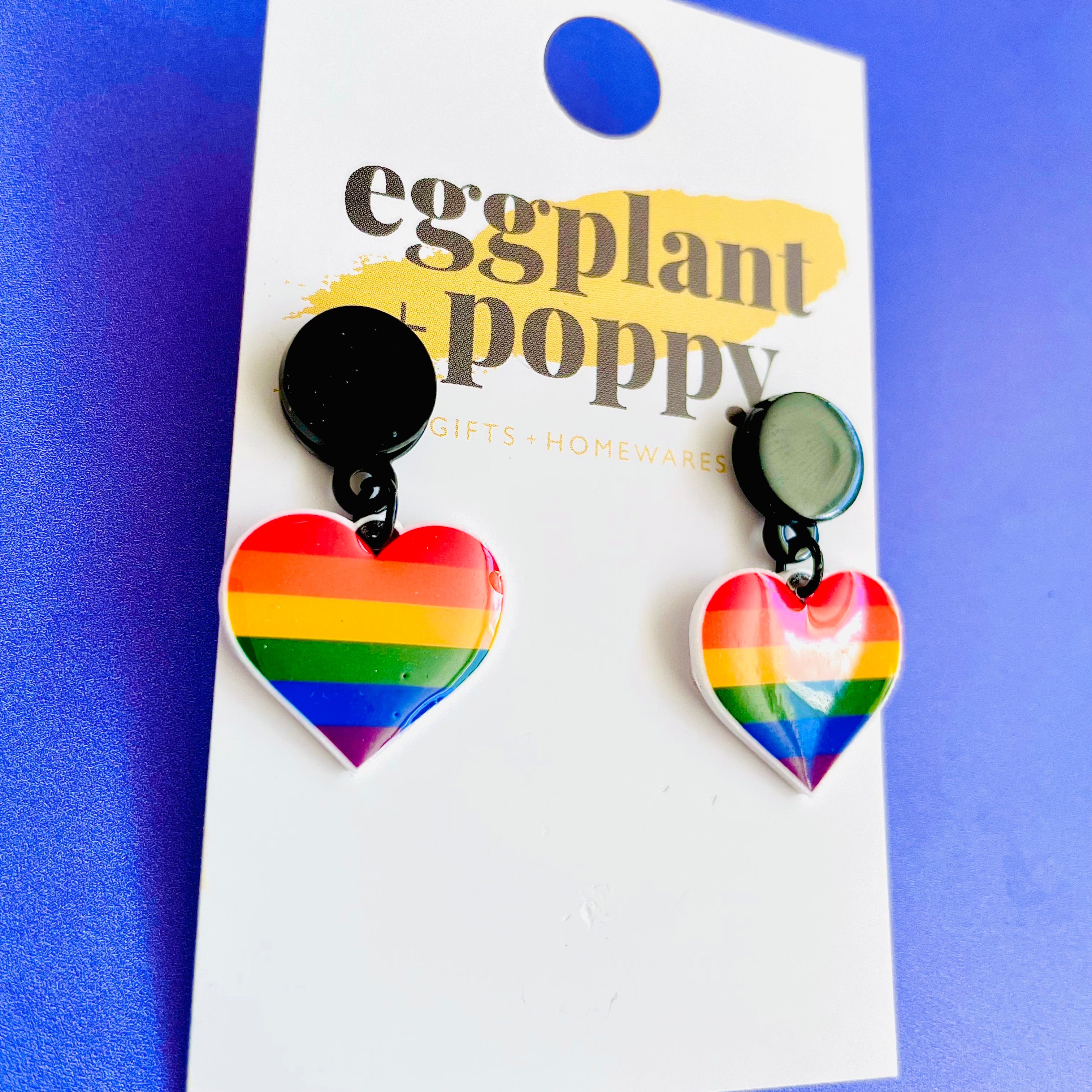 Rainbow Heart Earrings