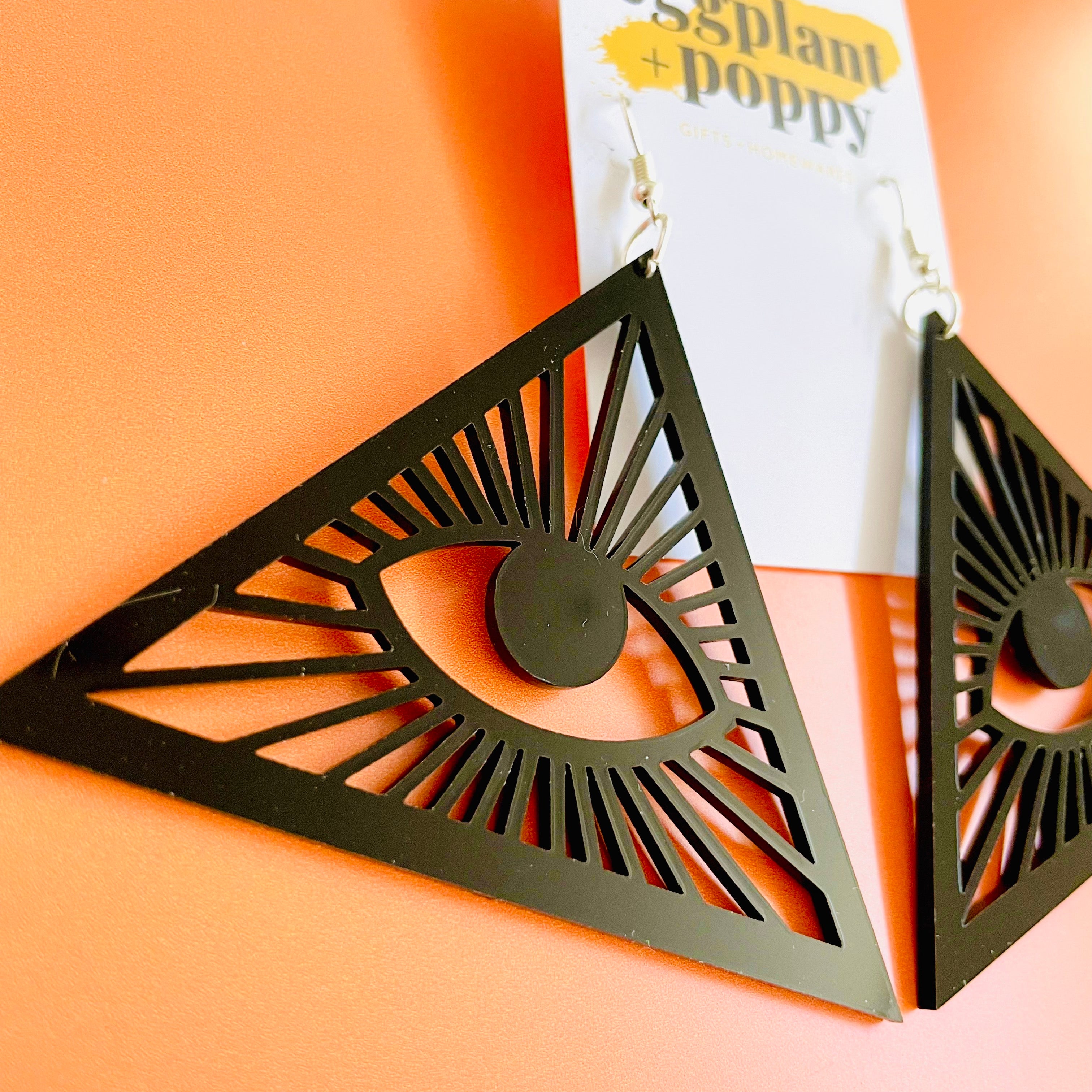 Triangle Eye Earrings