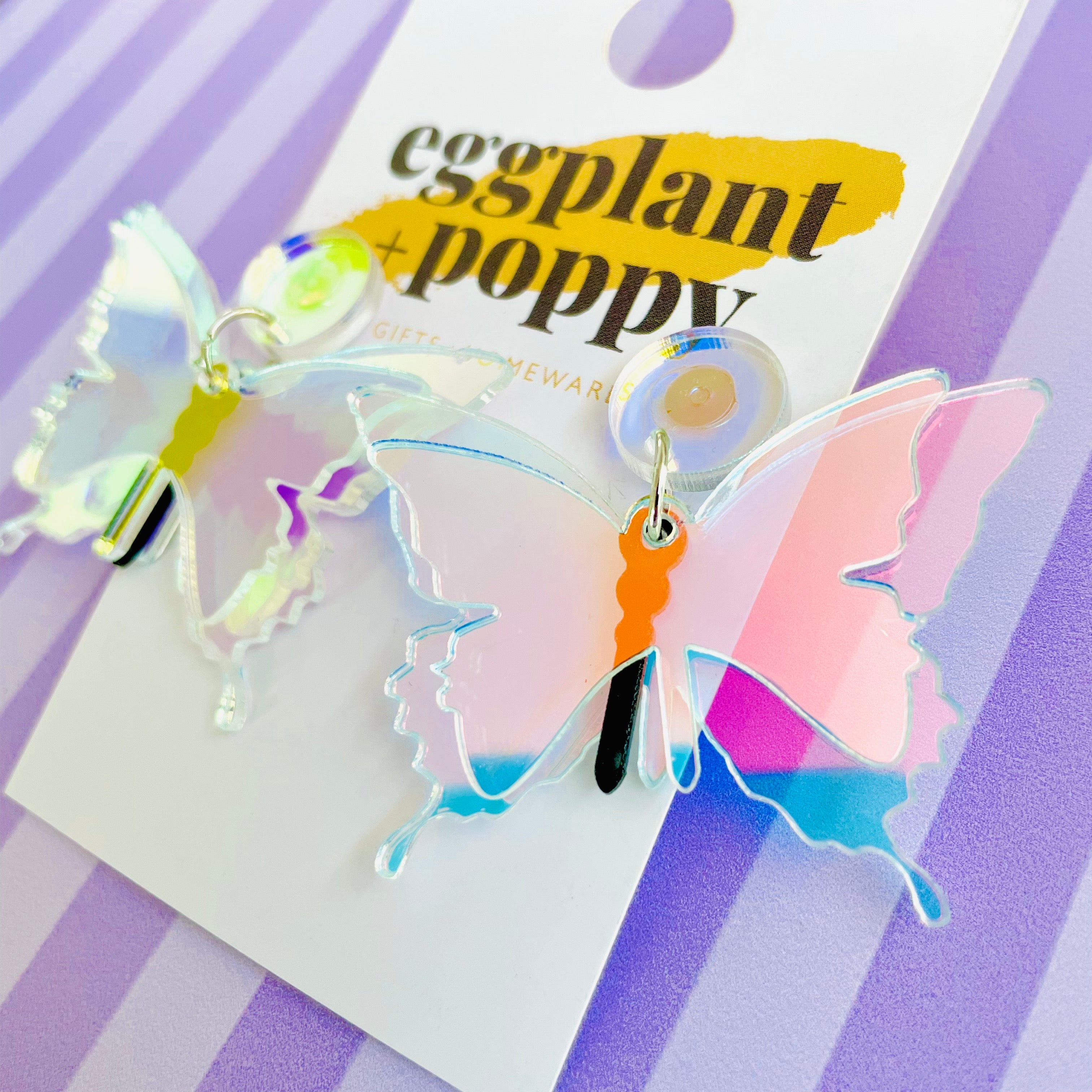 Holographic Butterfly Earrings