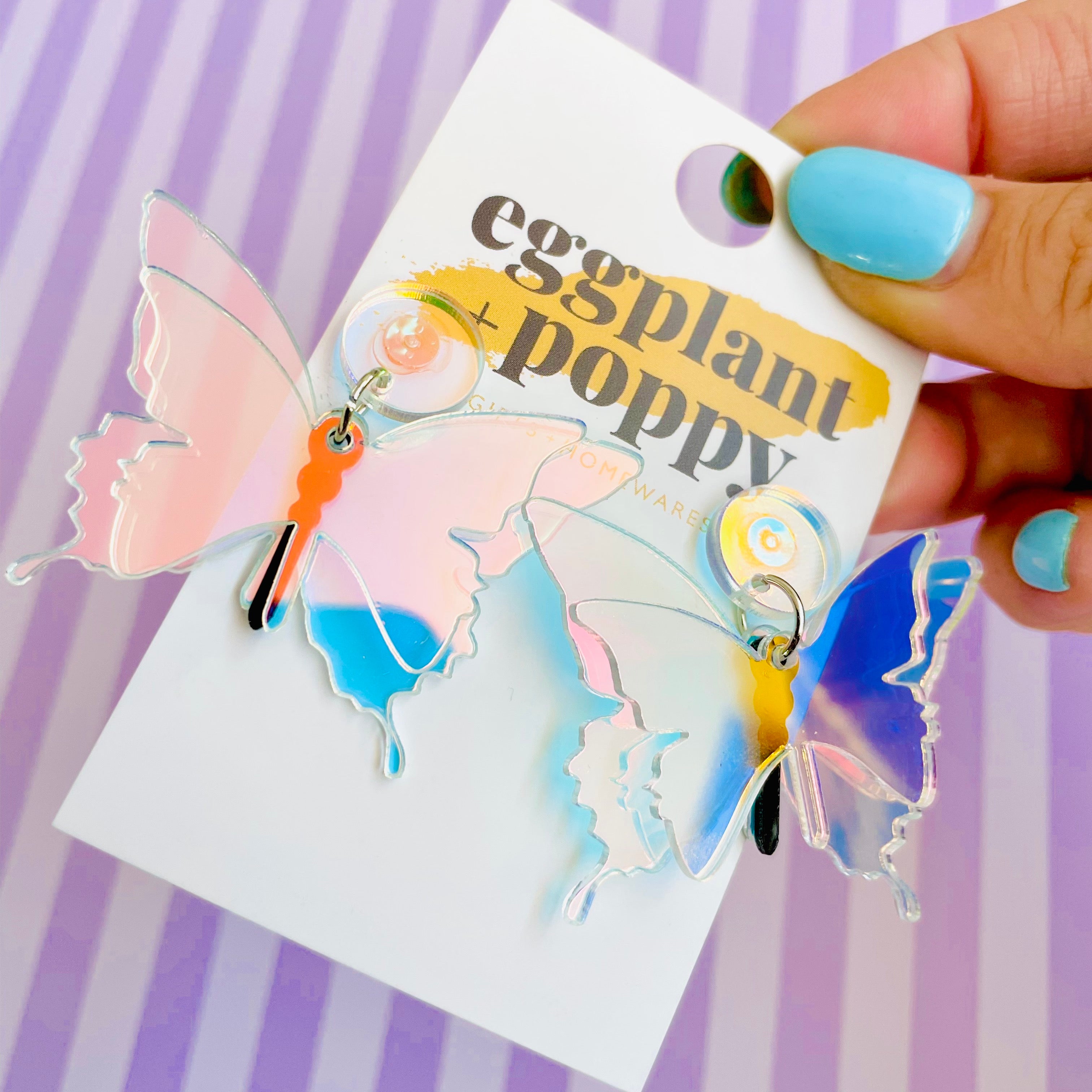 Holographic Butterfly Earrings