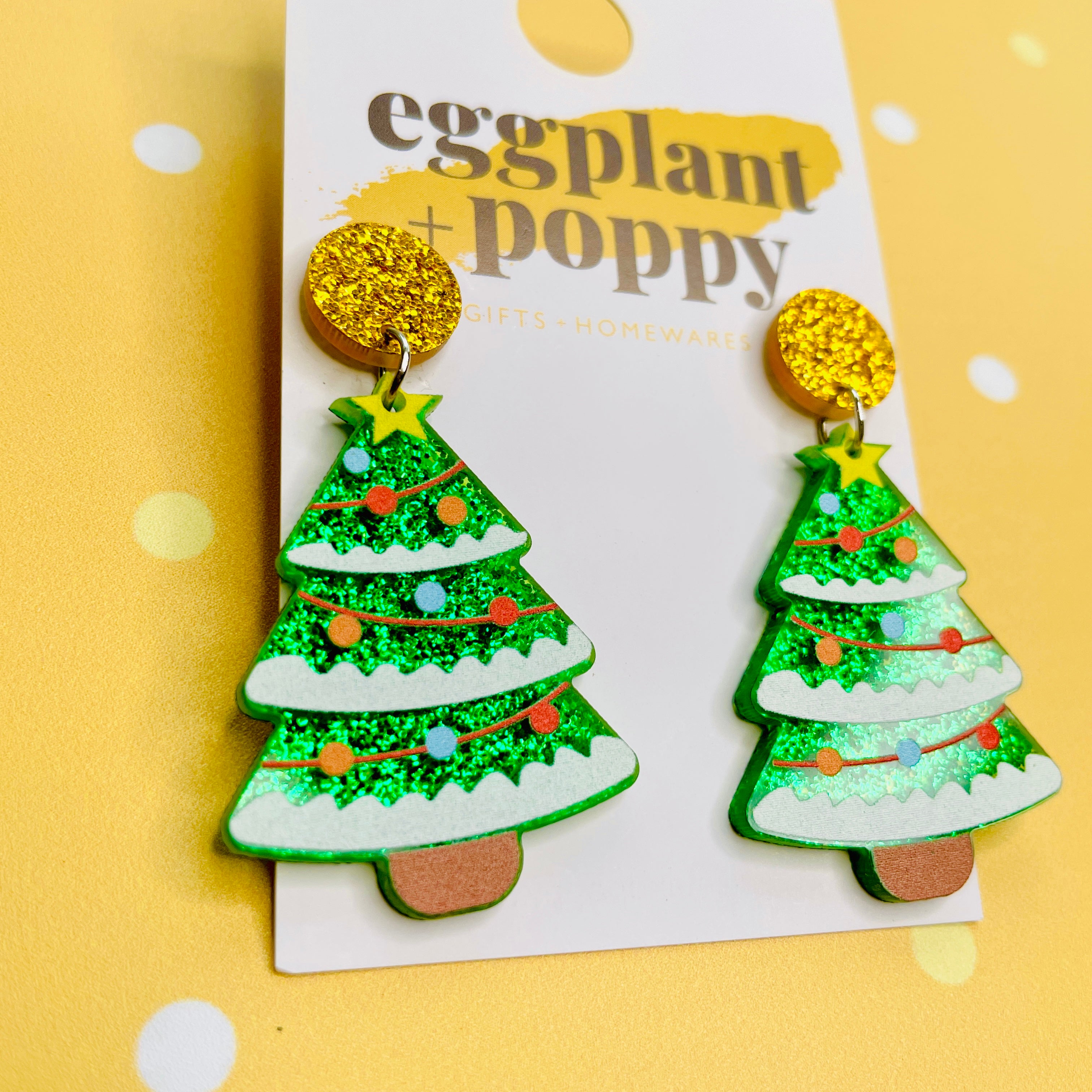 Cute Christmas Tree Earrings