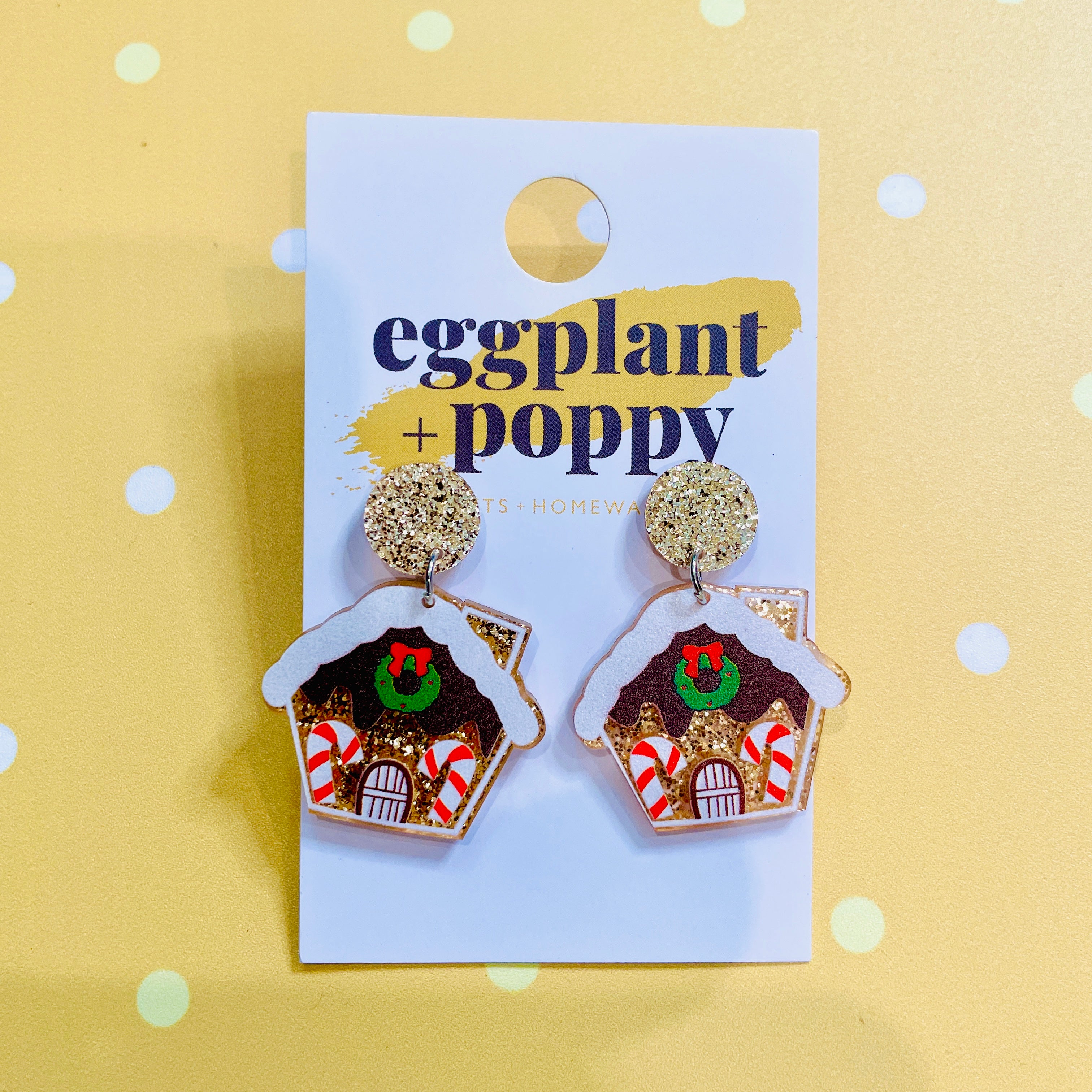 Gingerbread House Earrings