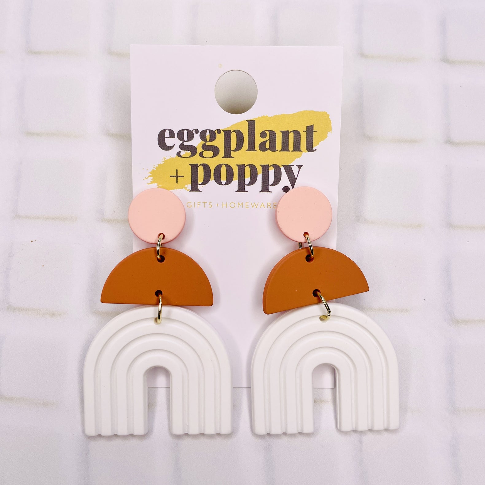 Neutral Stack Arch Earrings
