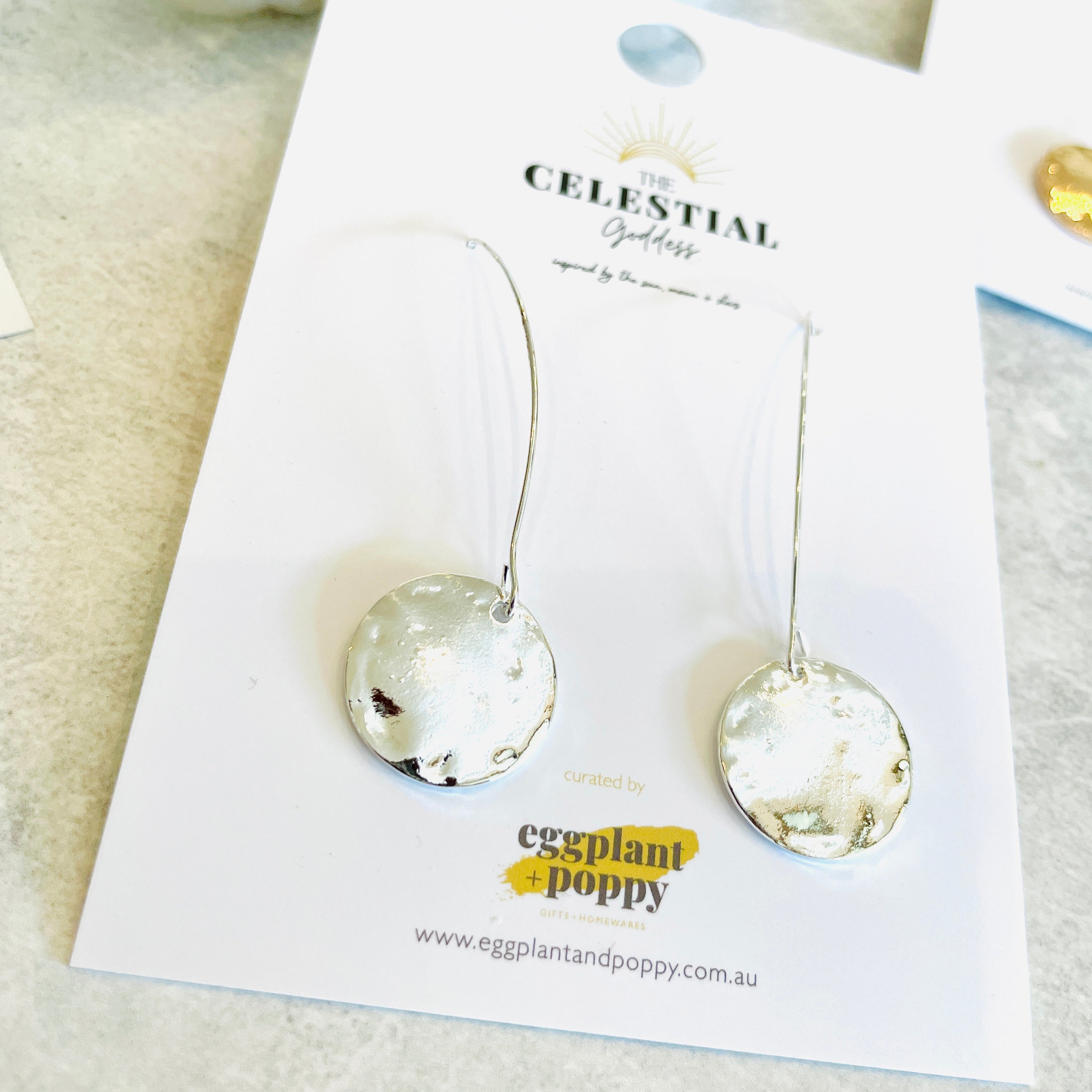 Beaten Disc Earrings