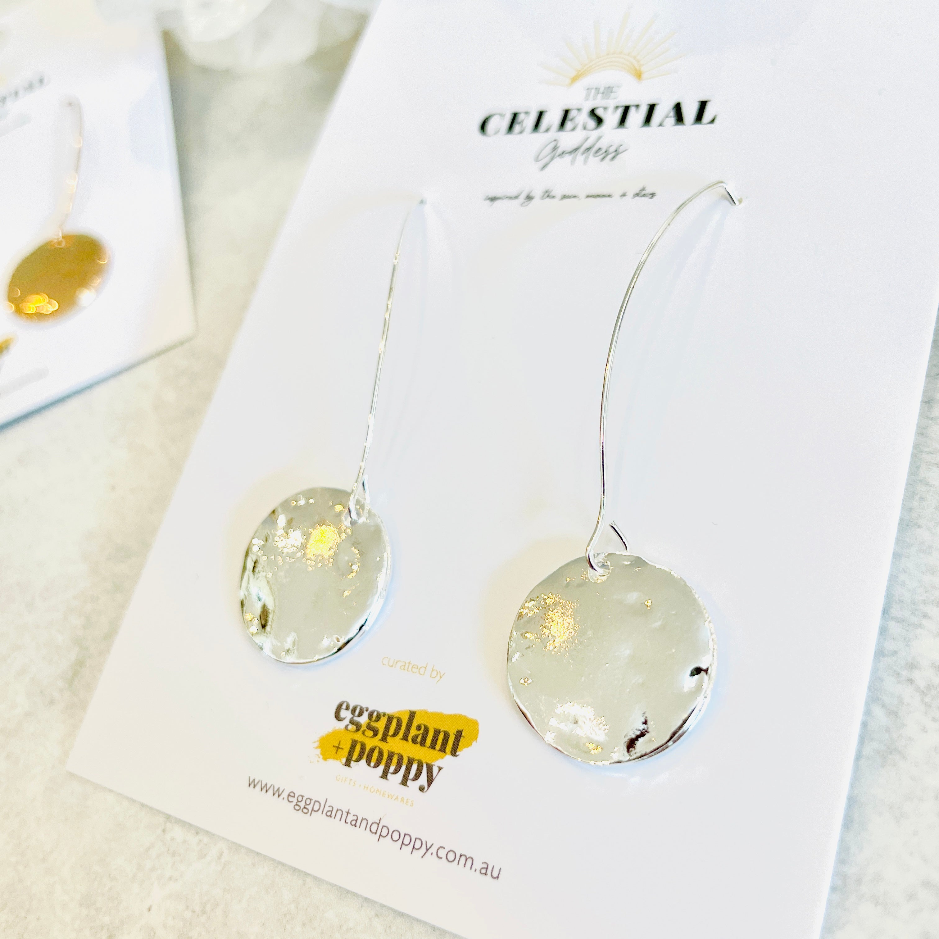 Beaten Disc Earrings