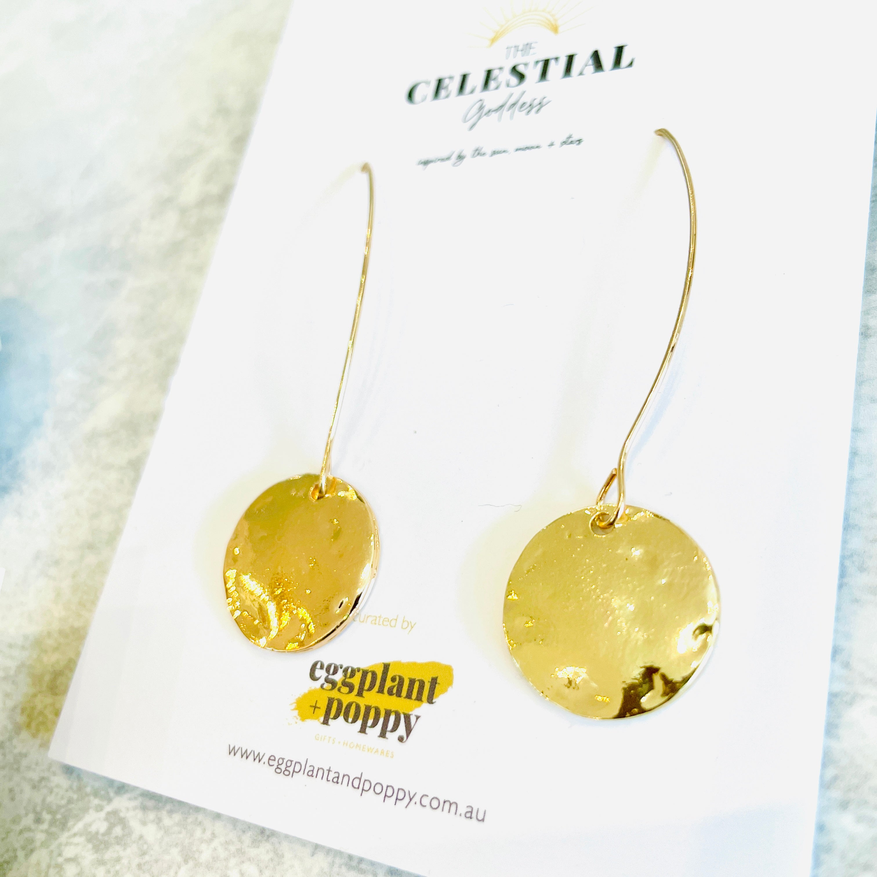 Beaten Disc Earrings