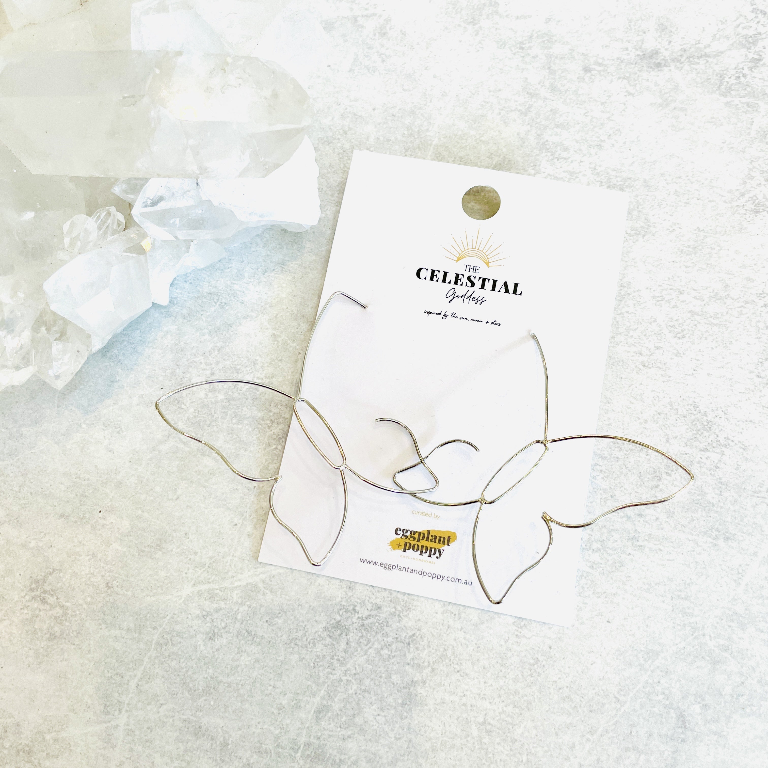 Wired Butterfly Hoop Earrings