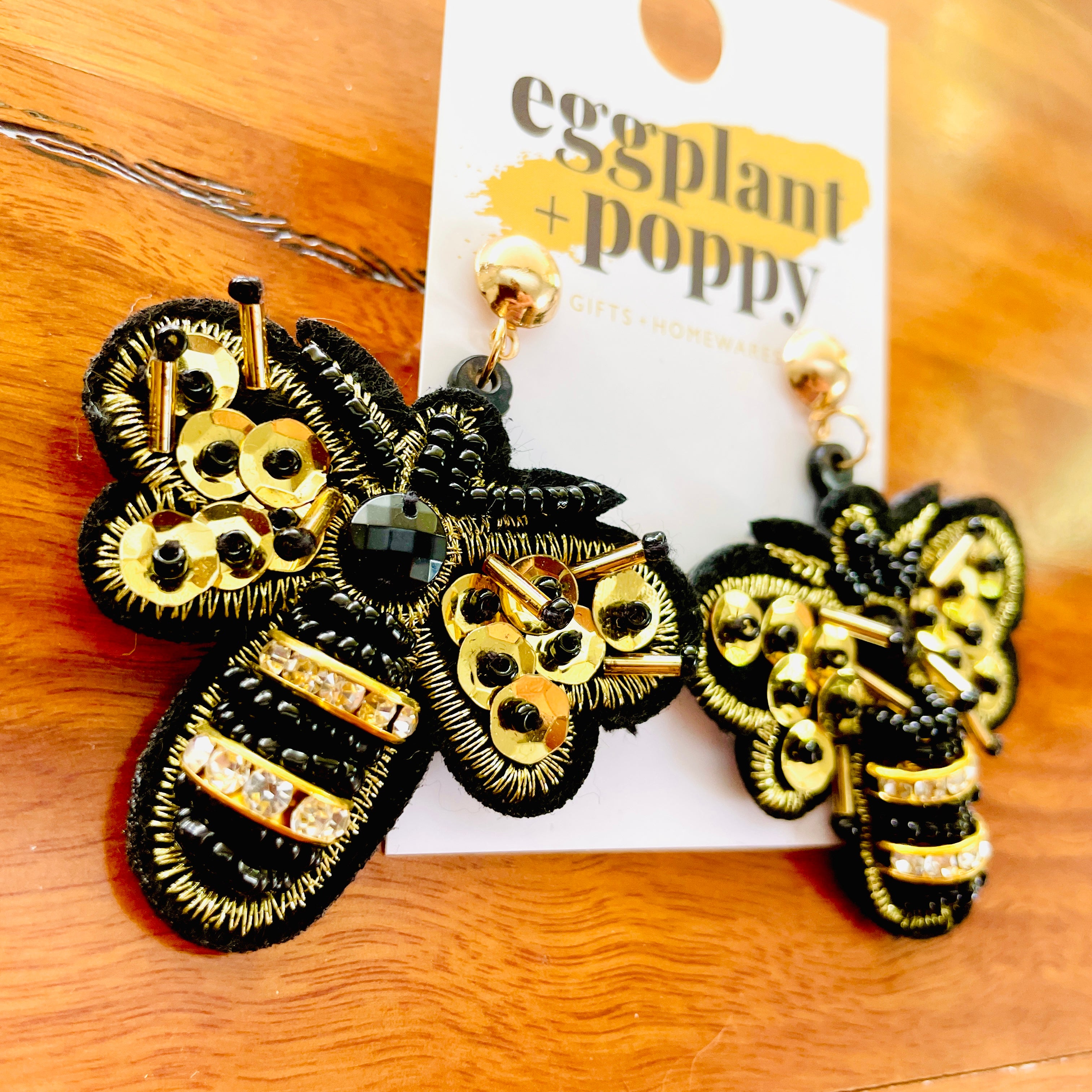 Crystal Bee Earrings