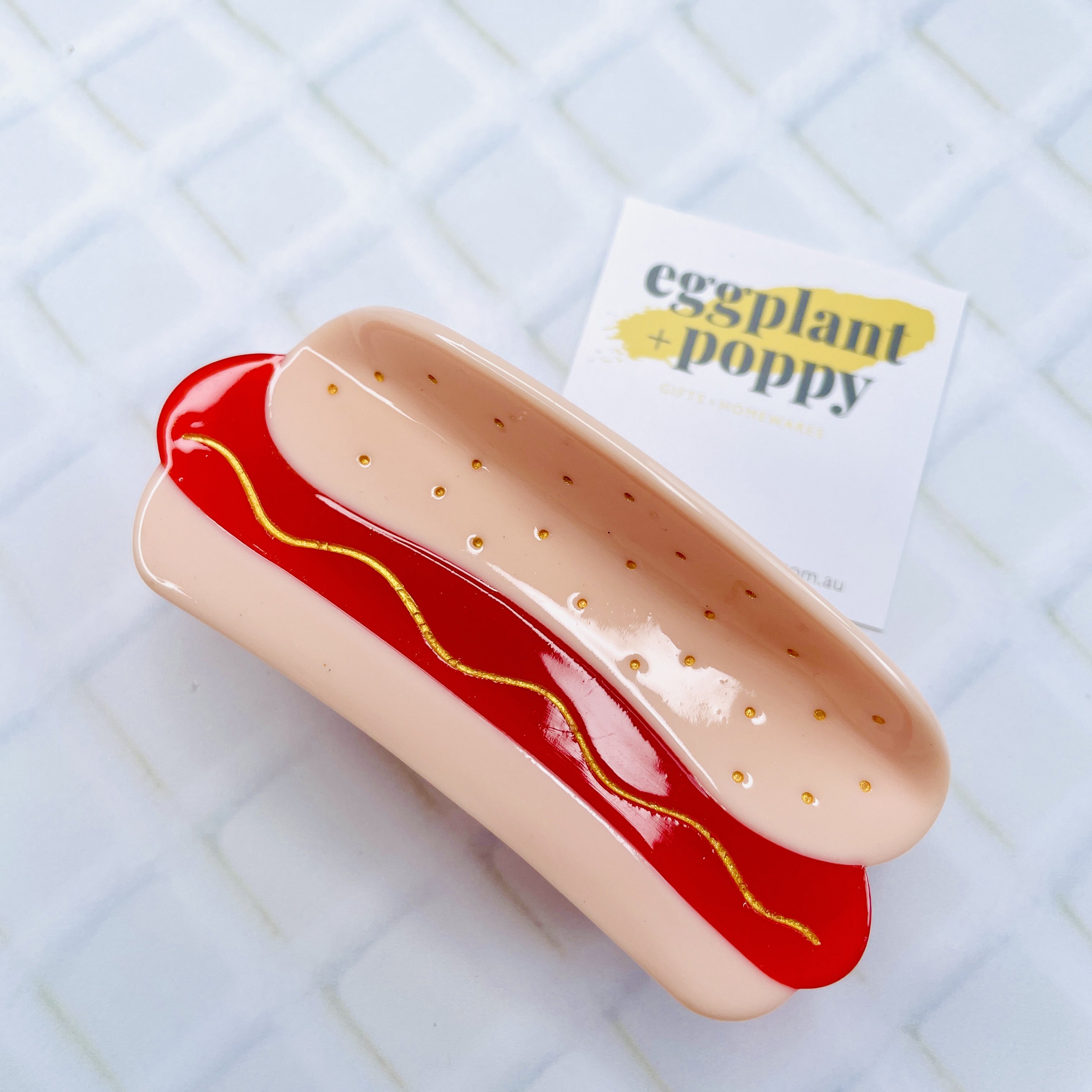 Hair Clips Eggplant & Poppy Unique + Quirky Gifts