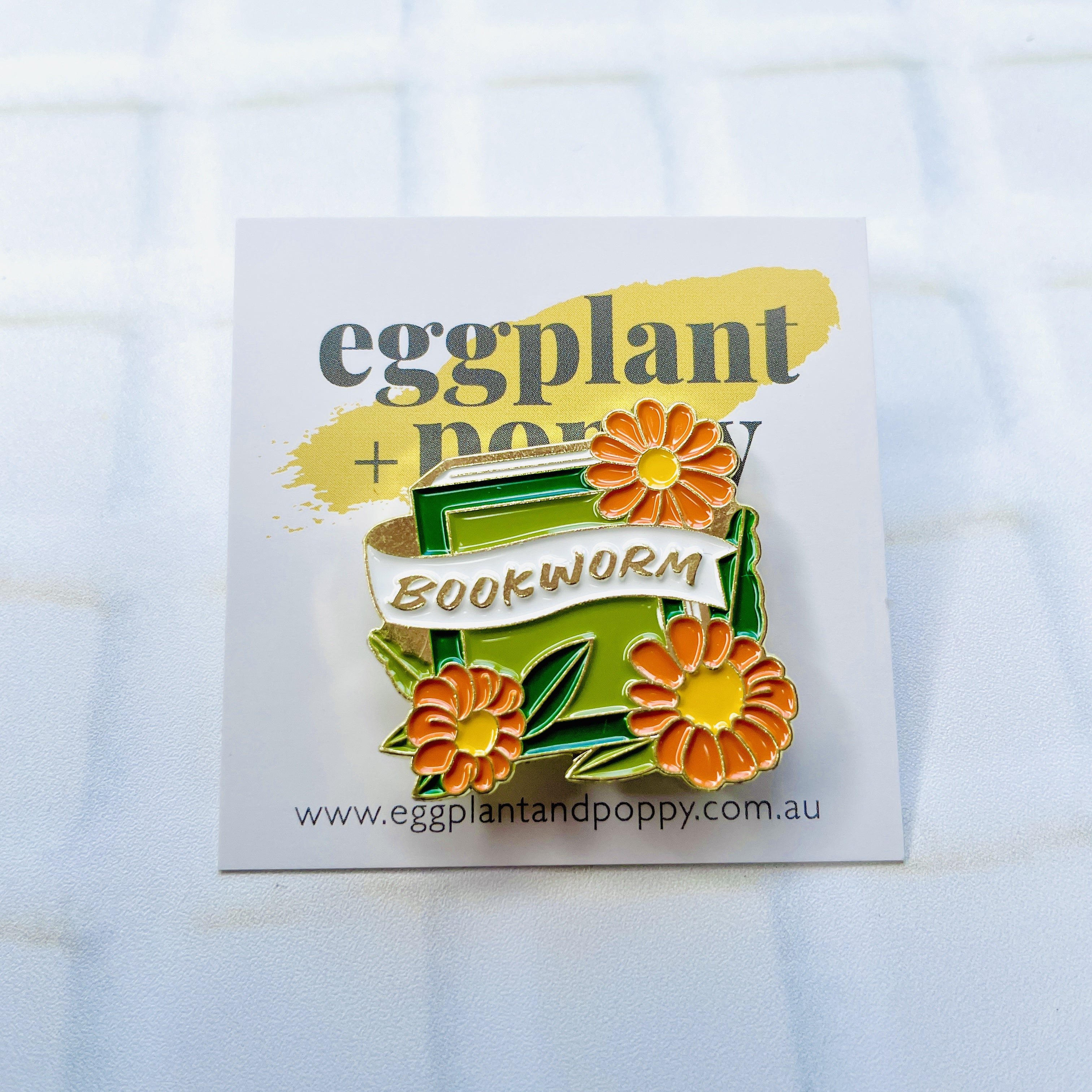 Enamel Pin - Book Worm
