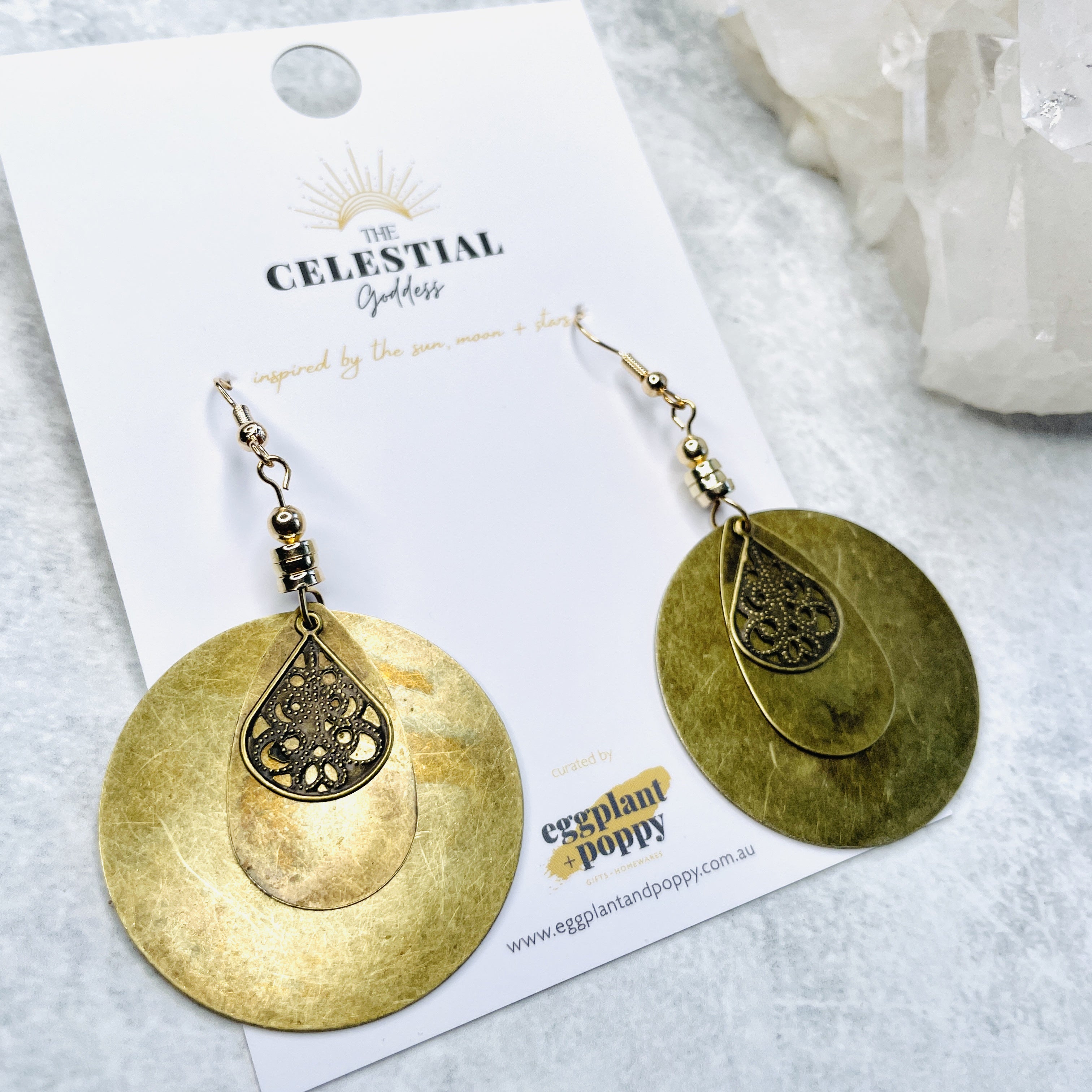 Layered Filigree Metal Earrings