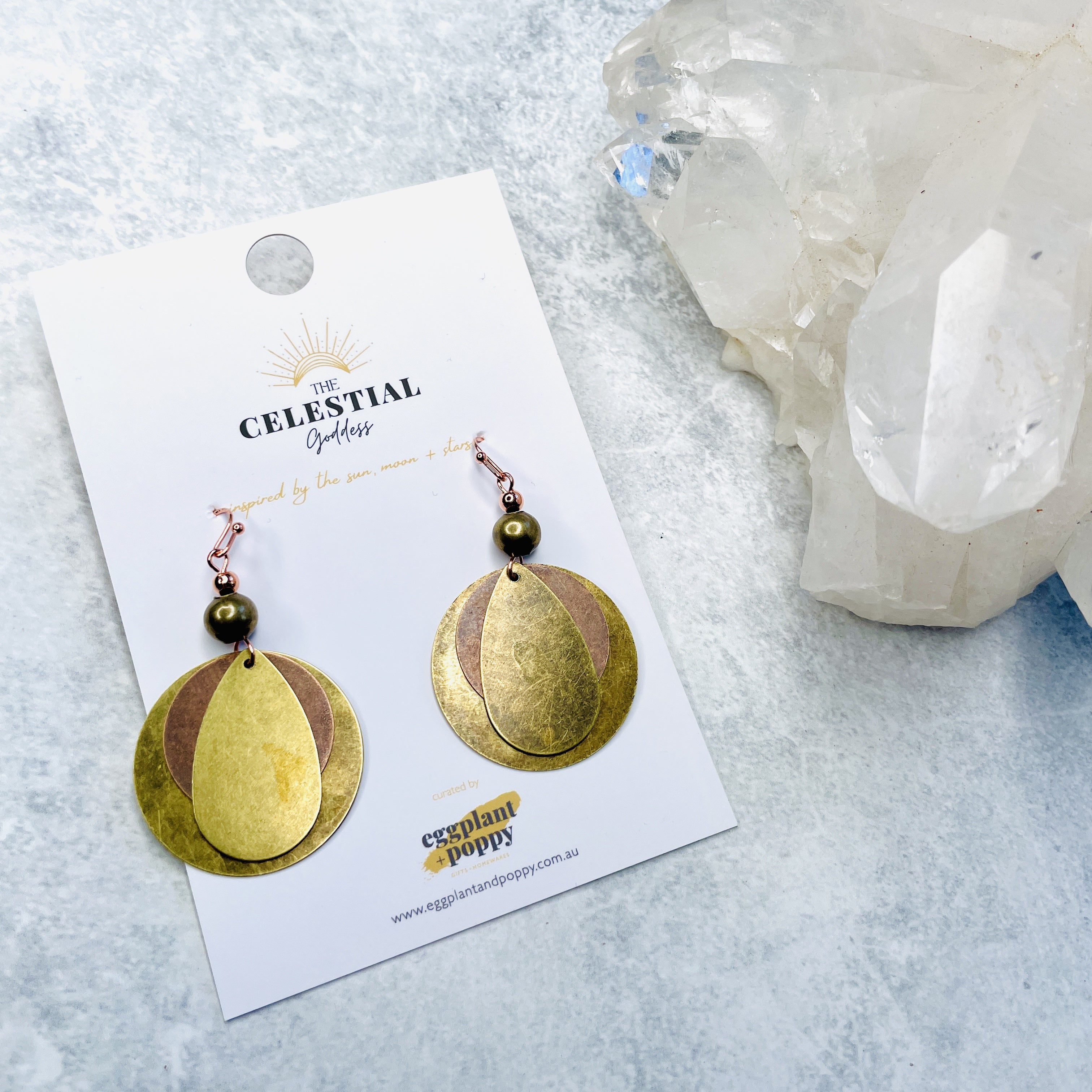 Layered Metal Disc Earrings