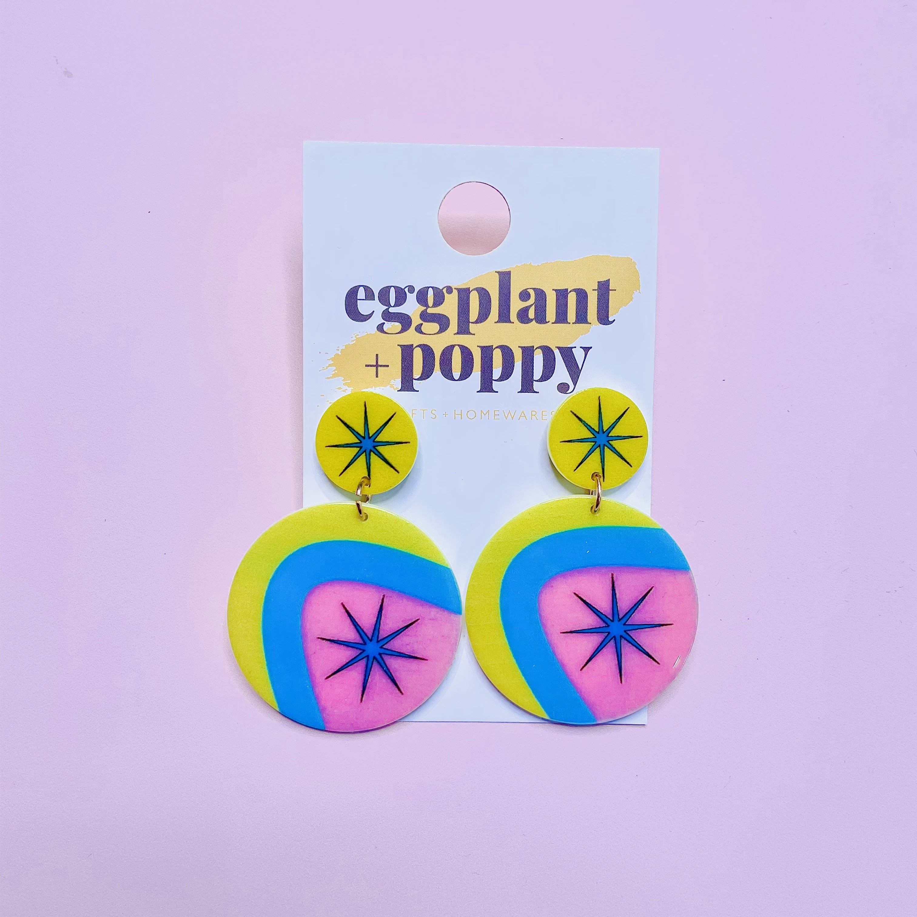 Retro Disc Earrings