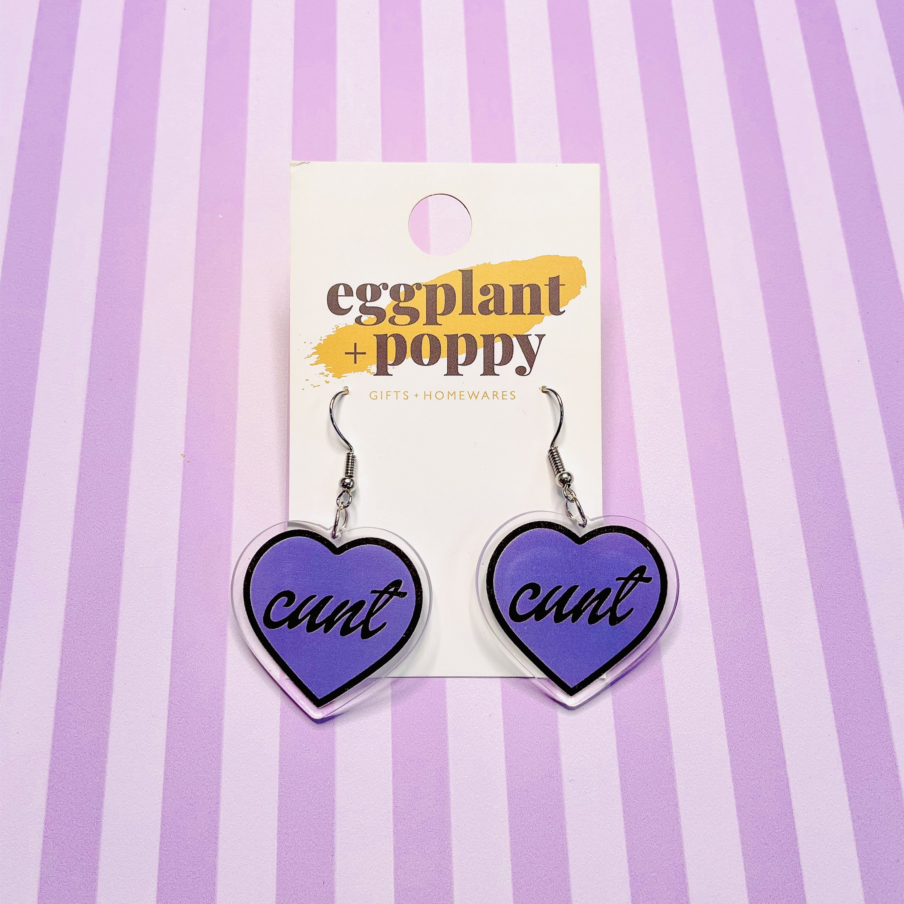 C*nt Heart Earrings