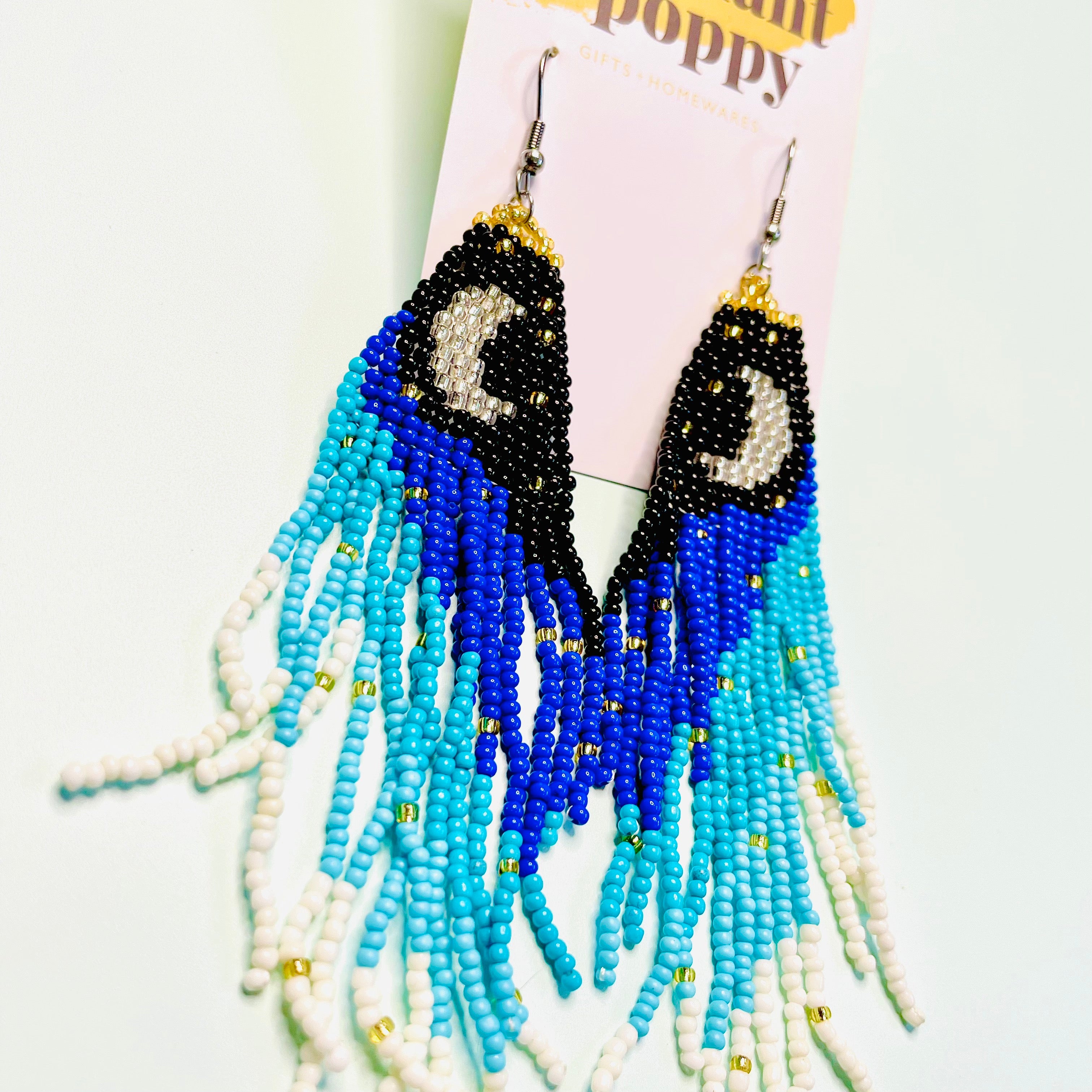 Sky Beaded Earrings