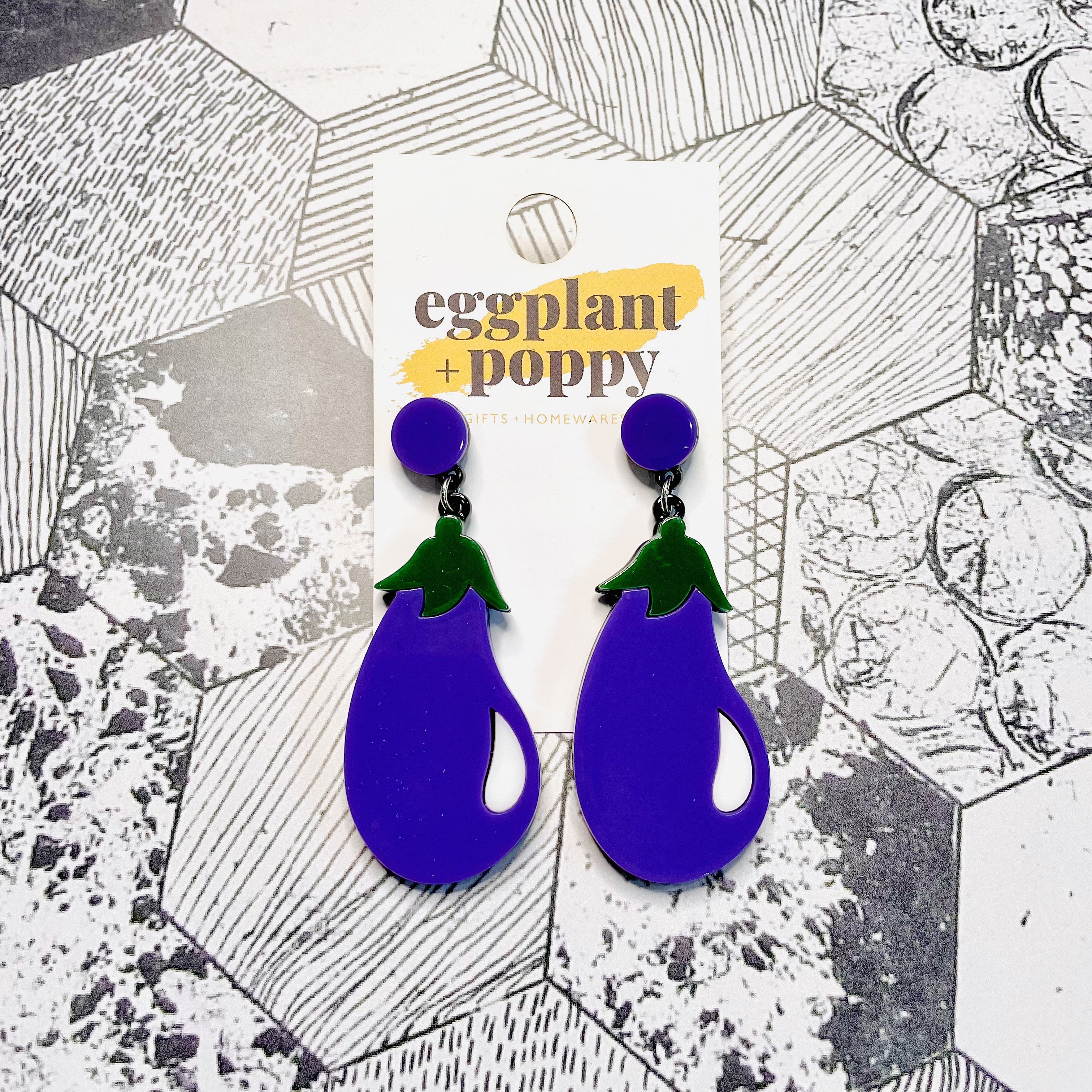 Eggplant Earrings