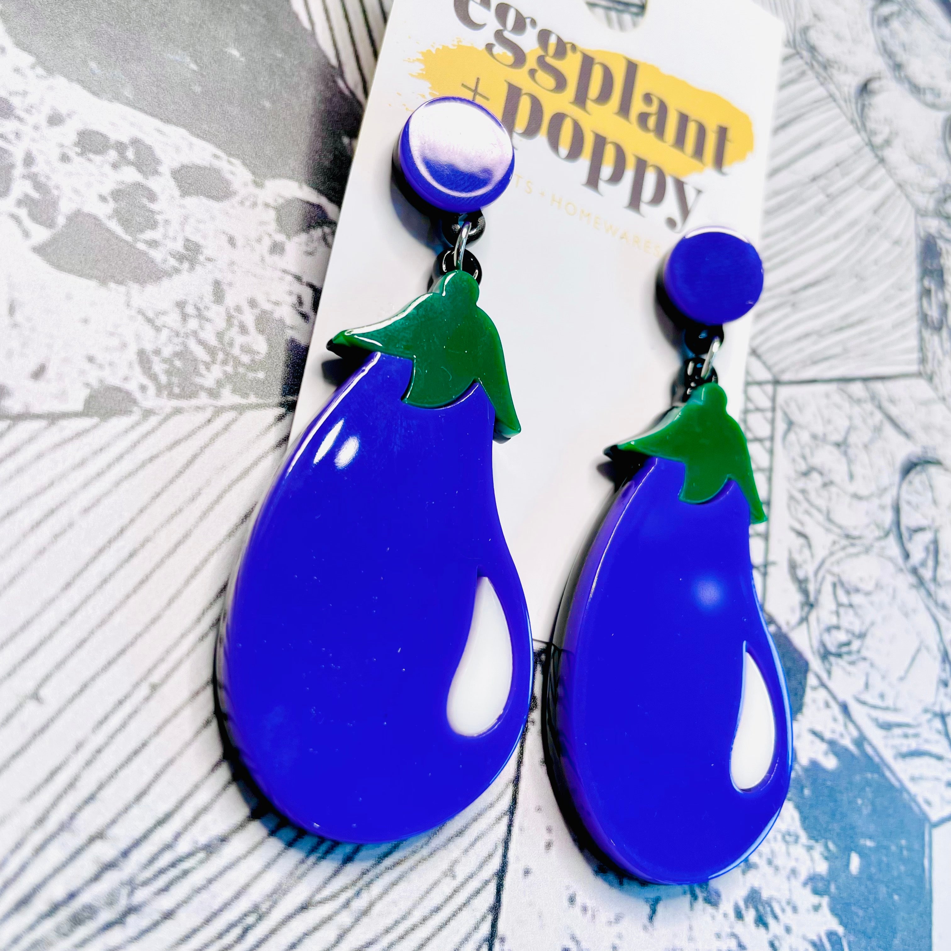 Eggplant Earrings