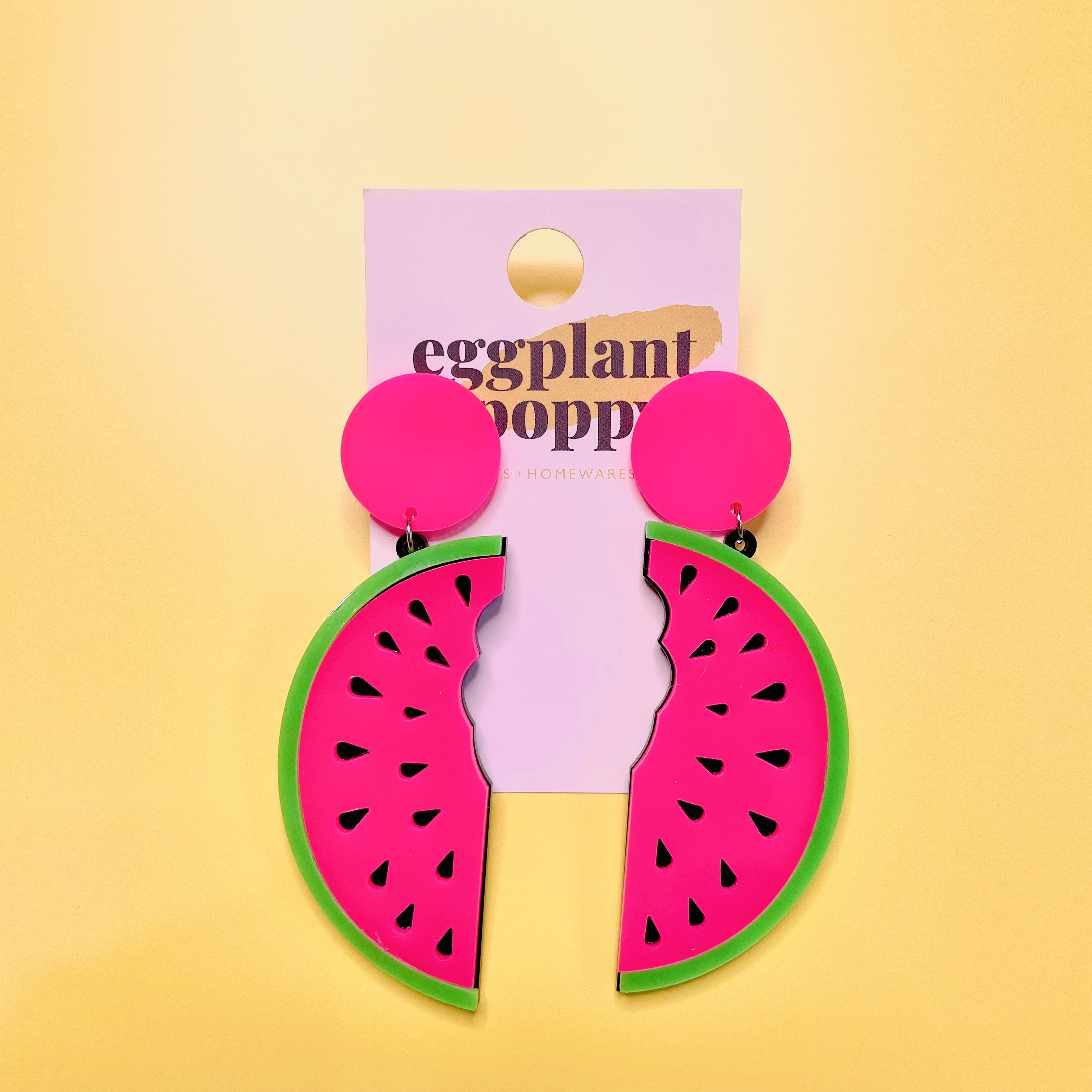Large Watermelon Earrings