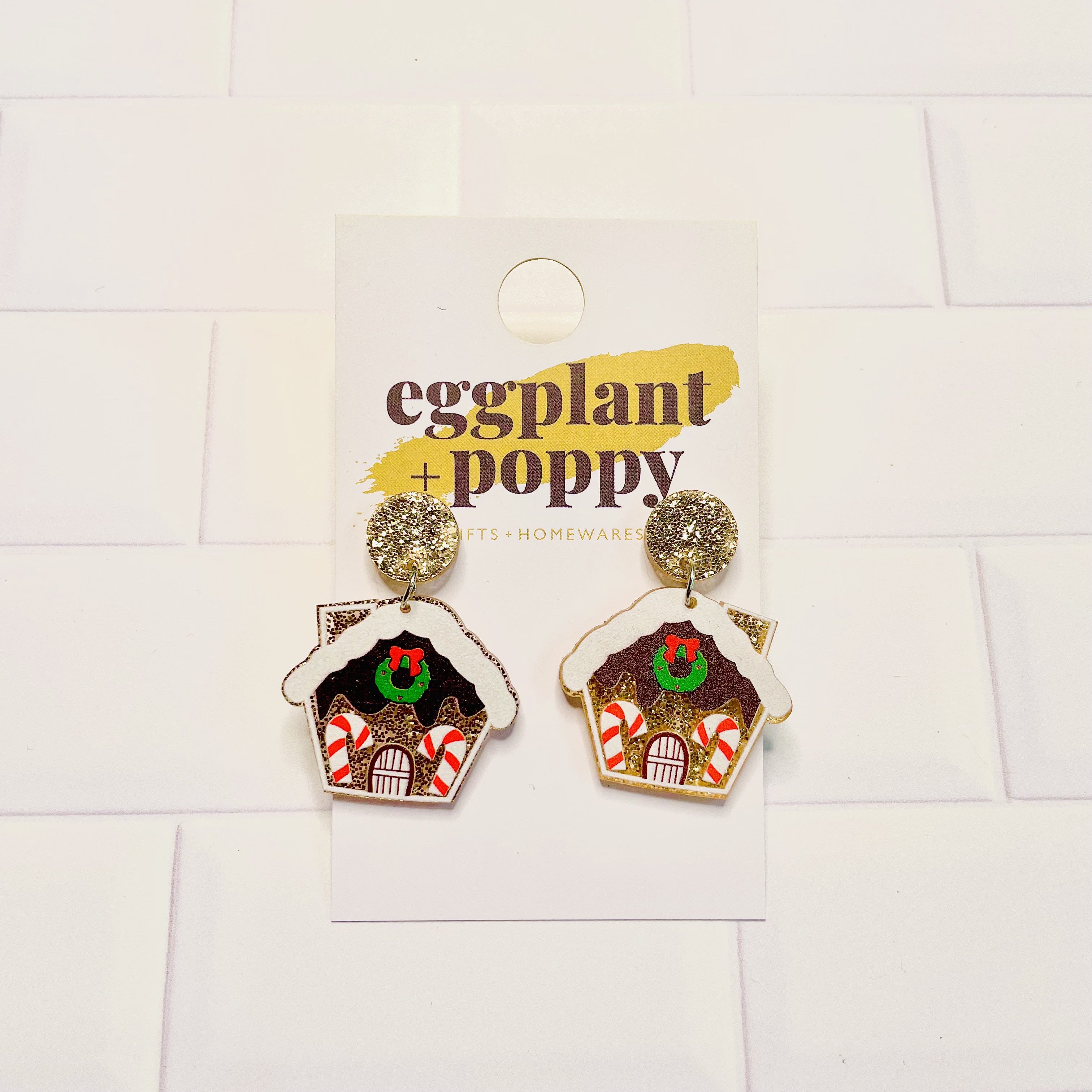 Gingerbread House Earrings