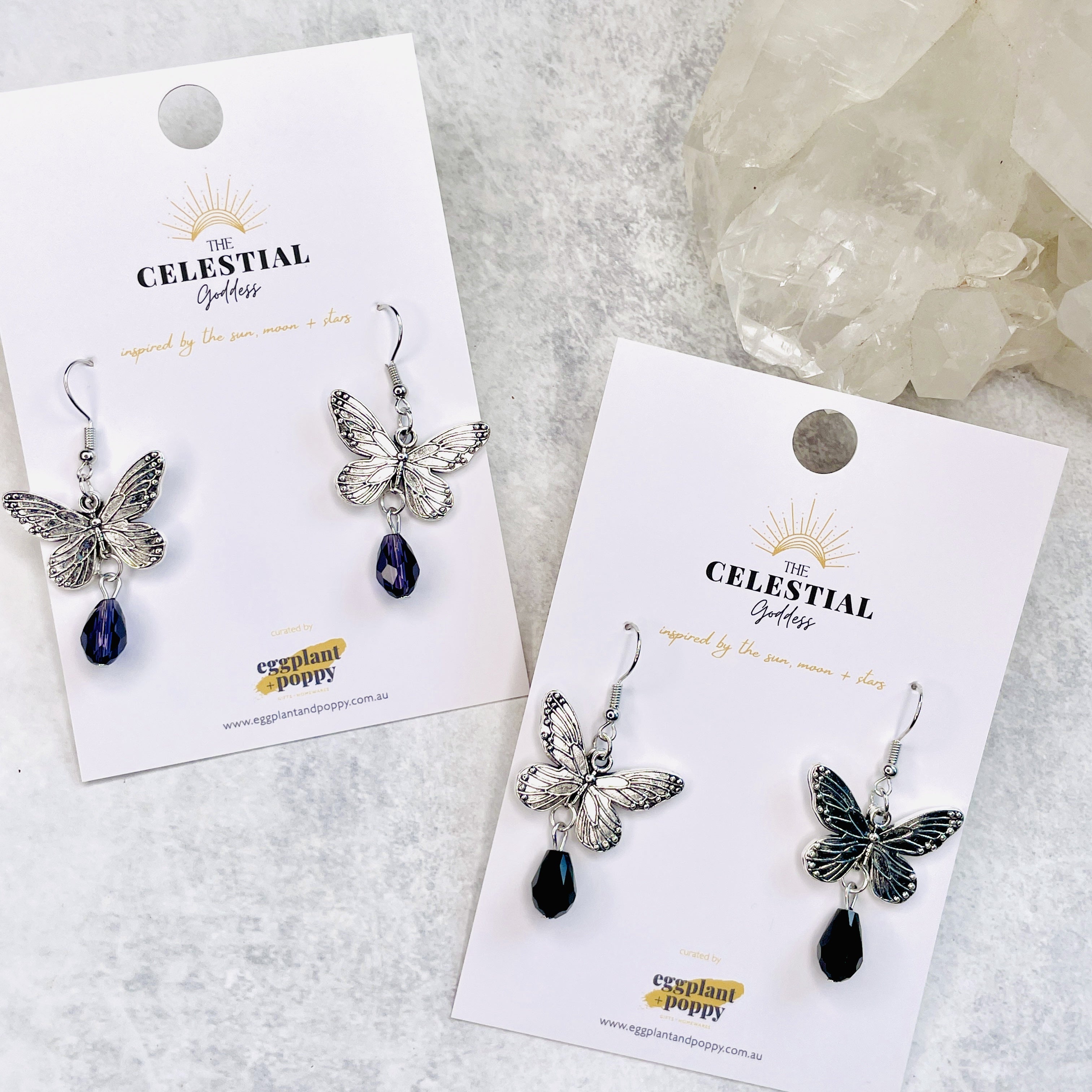 Butterfly Crystal Earrings