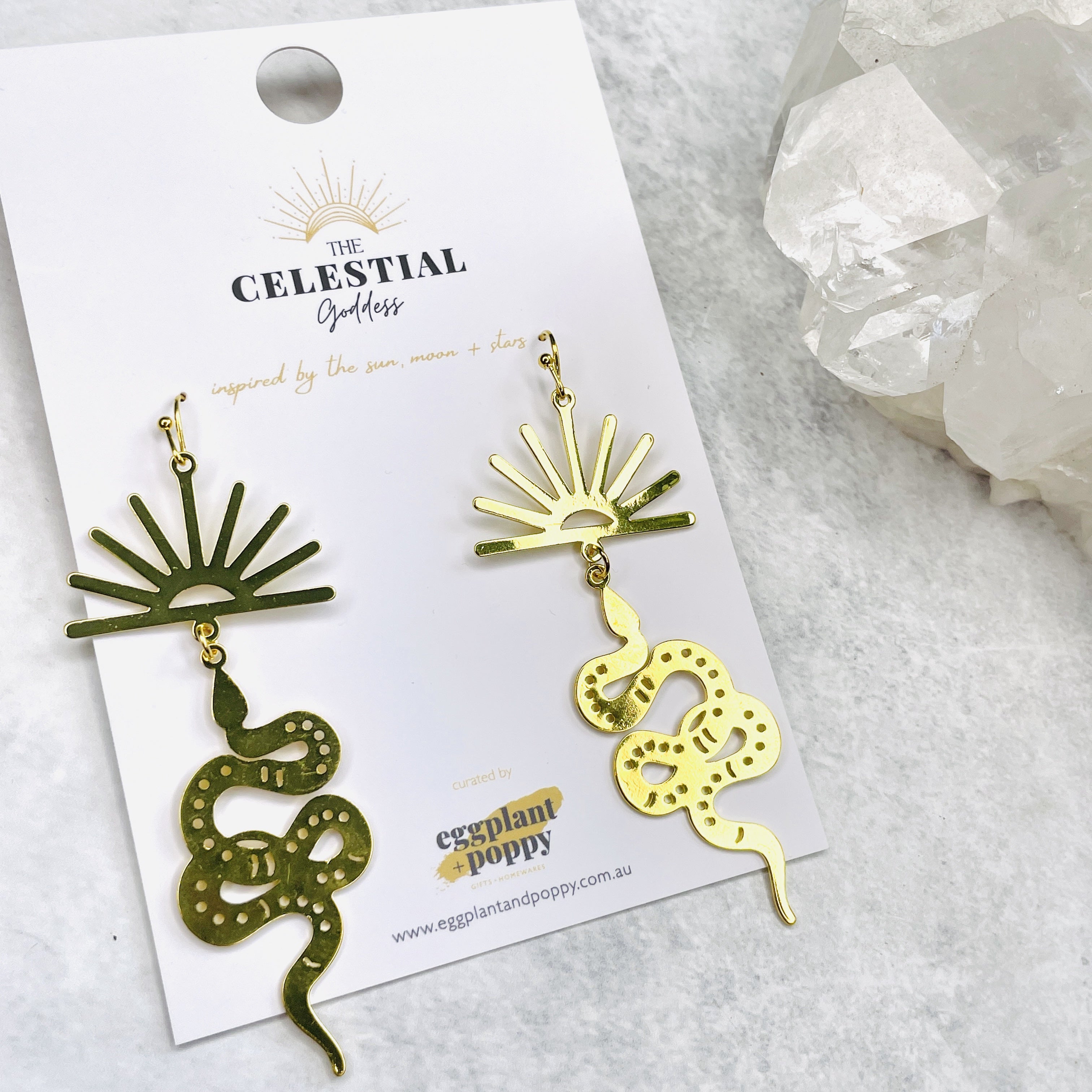 Golden Serpent Earrings