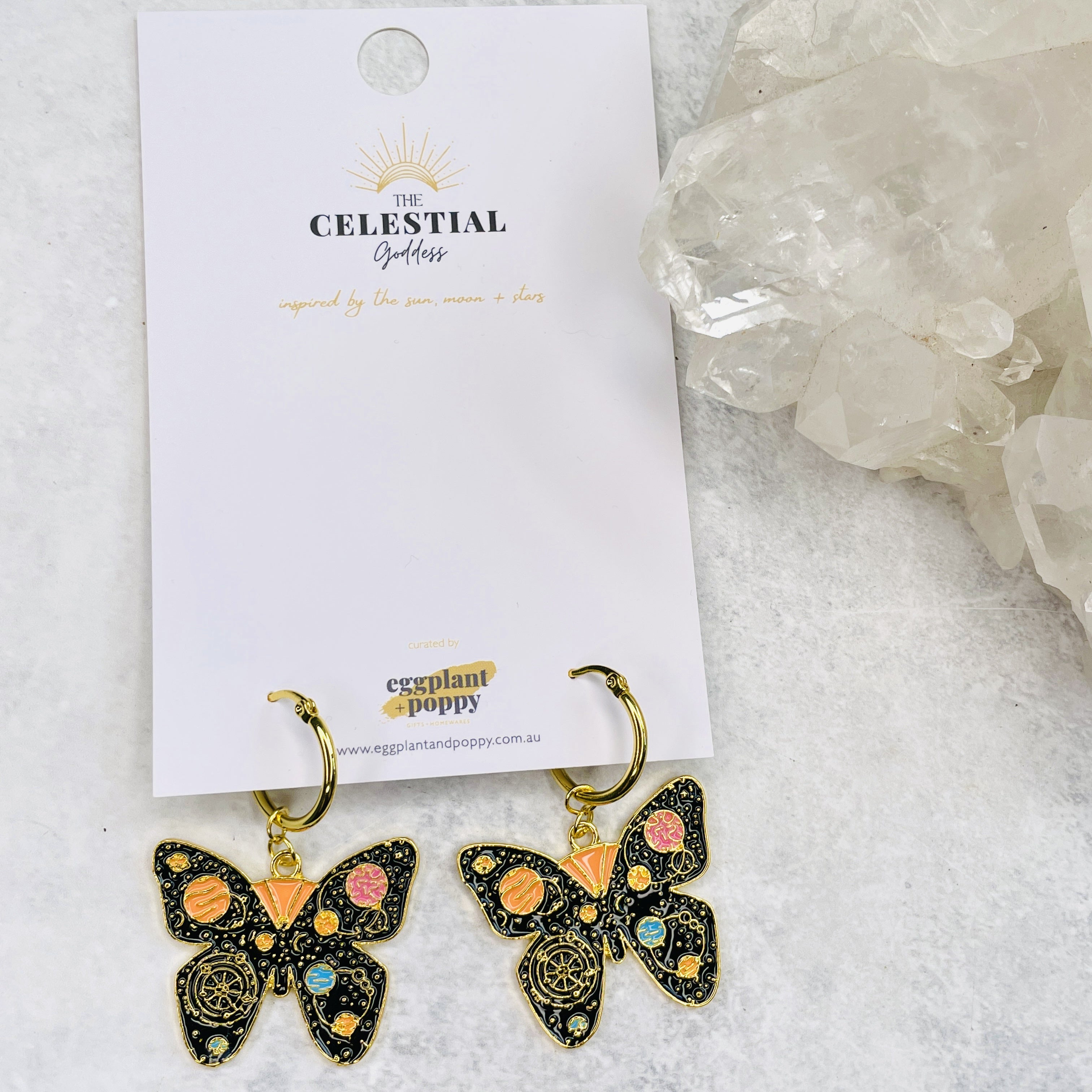 Comic Butterfly Earrings