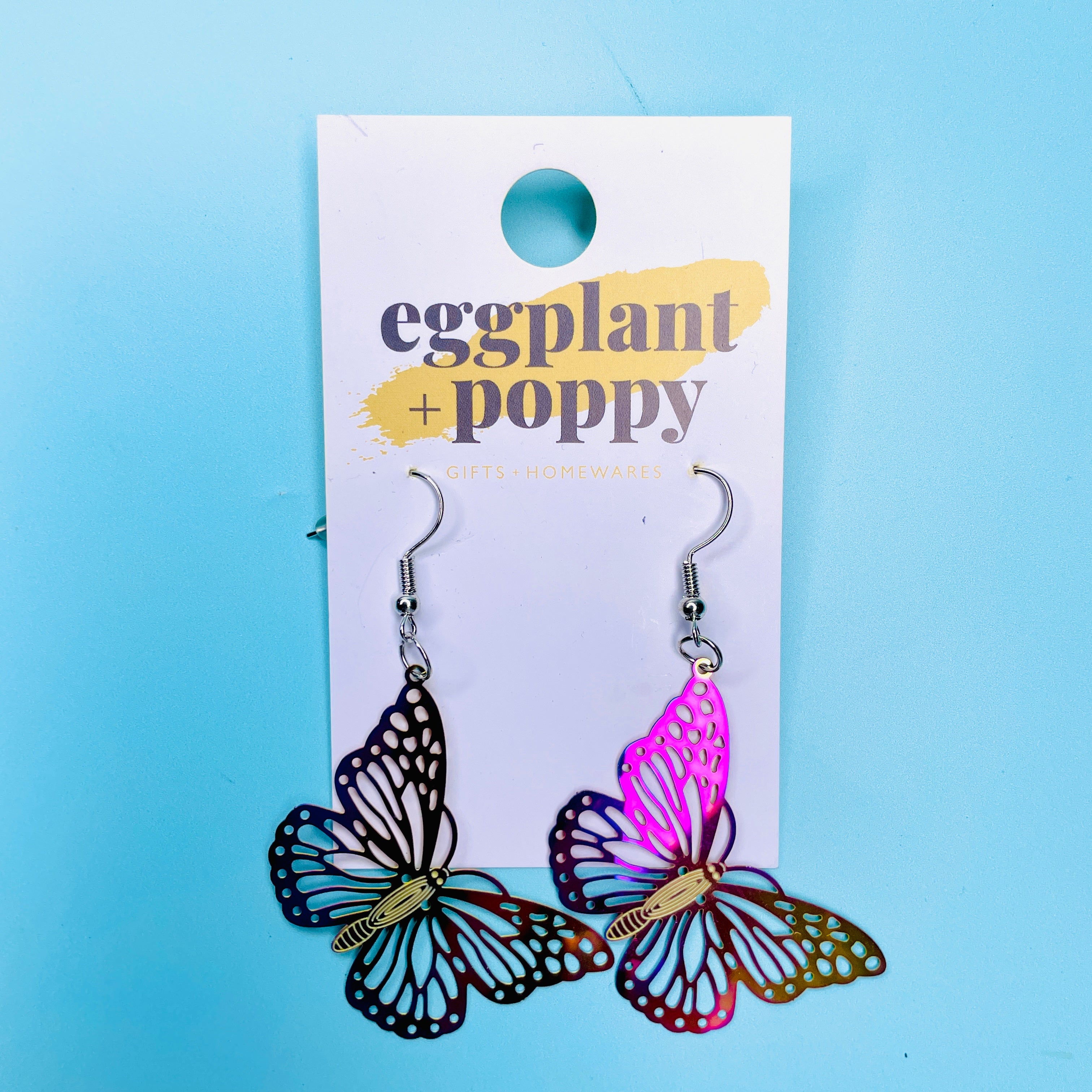 Metal Butterfly Earrings
