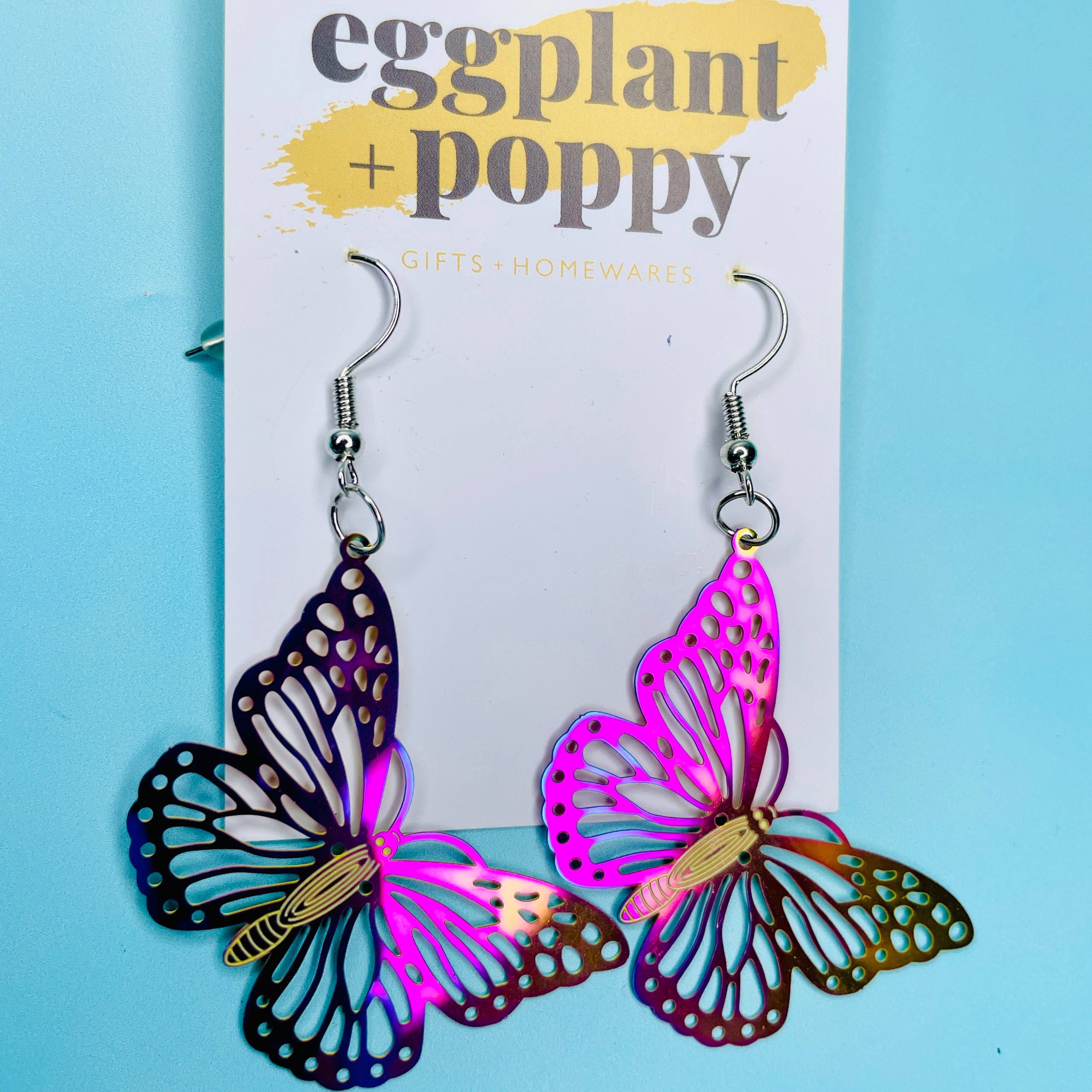 Metal Butterfly Earrings