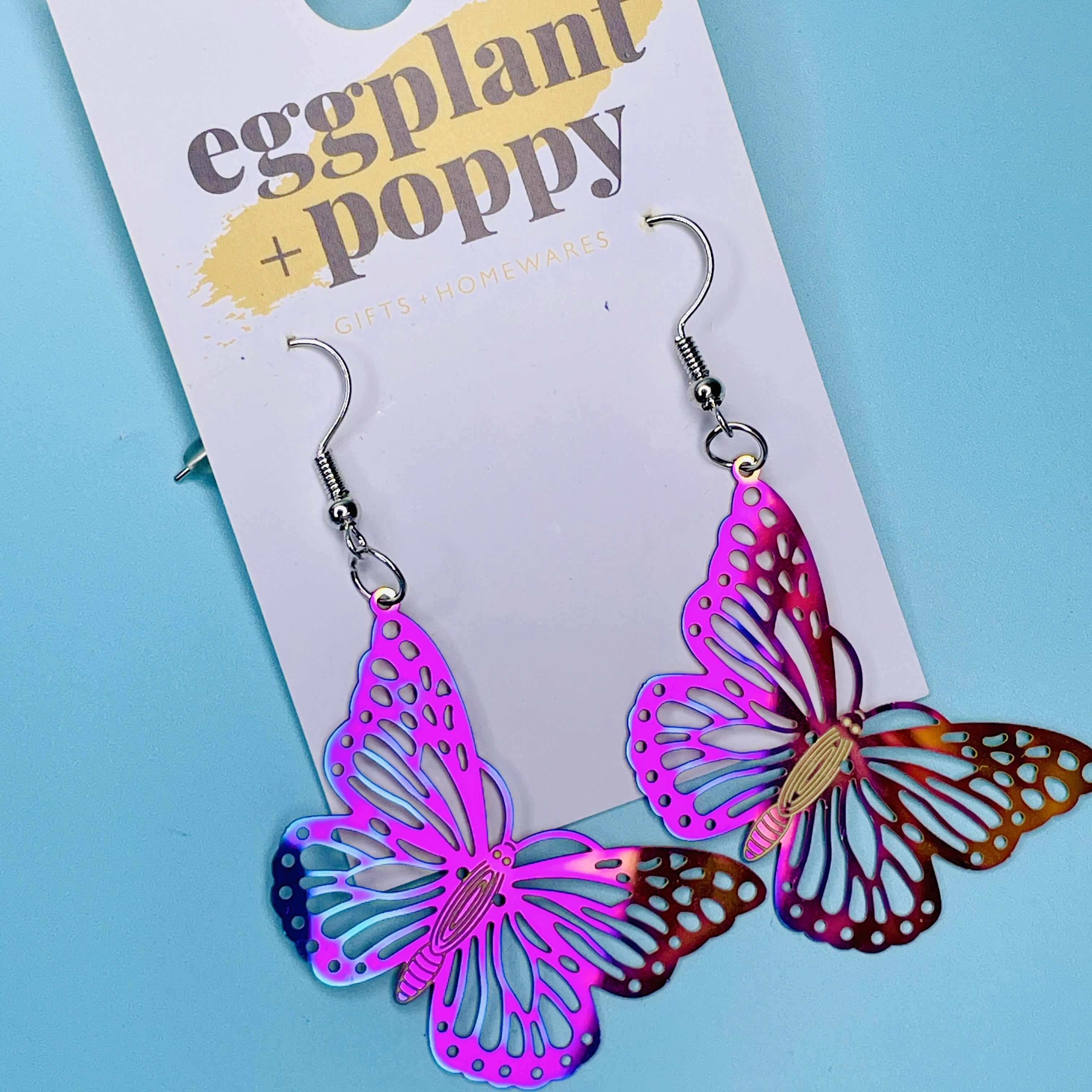 Metal Butterfly Earrings