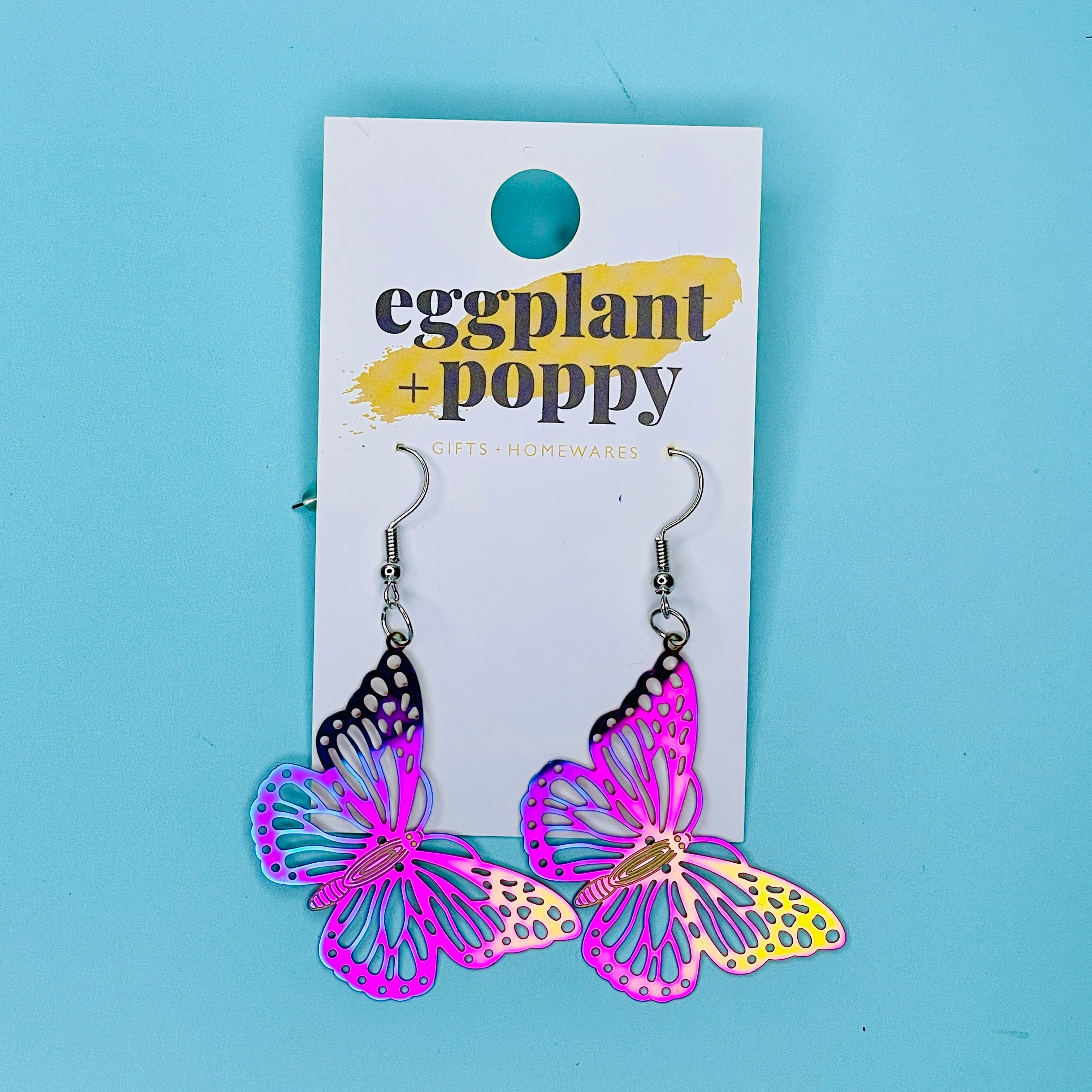 Metal Butterfly Earrings