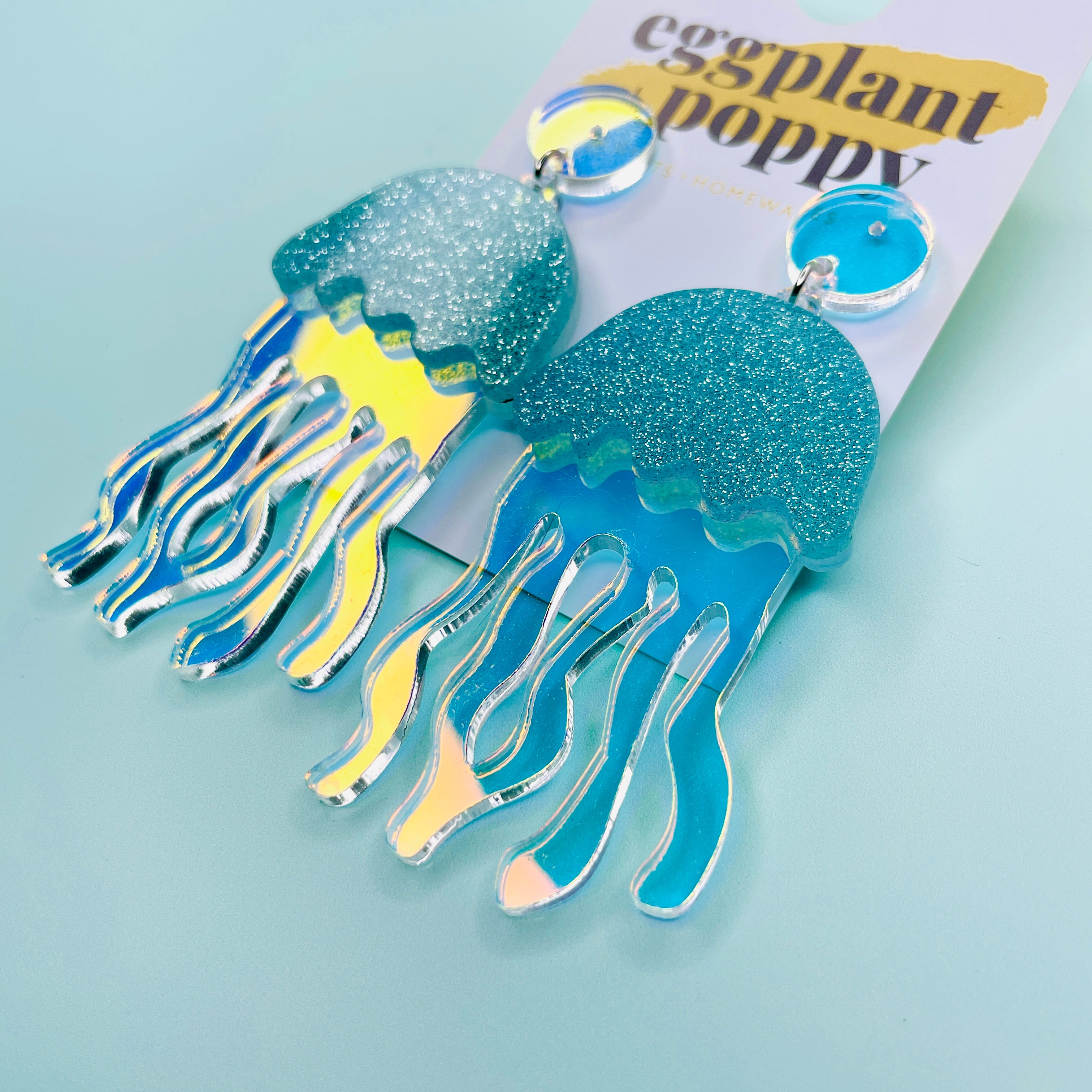 Glitter Jellyfish Earrings