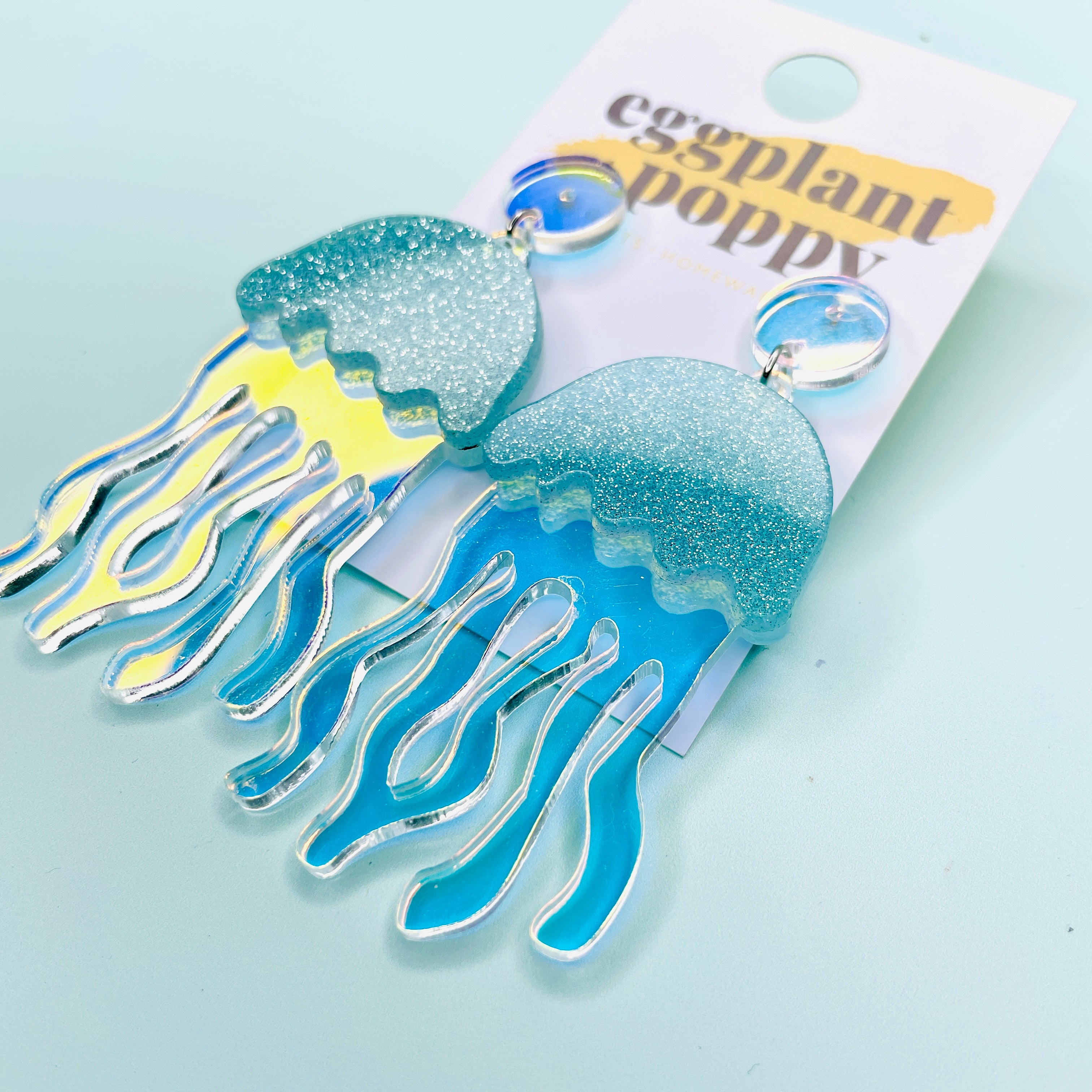 Glitter Jellyfish Earrings
