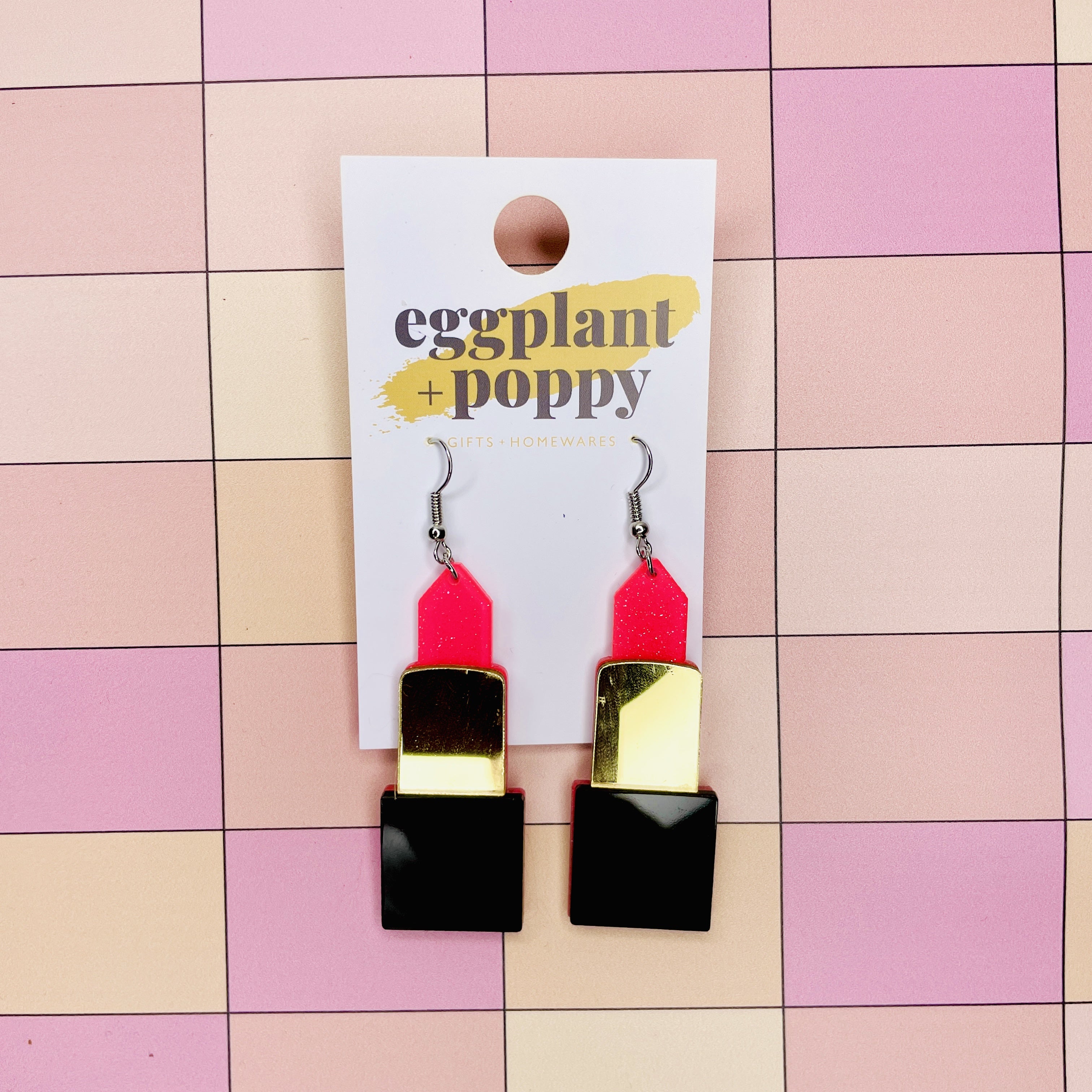 Lipstick Earrings