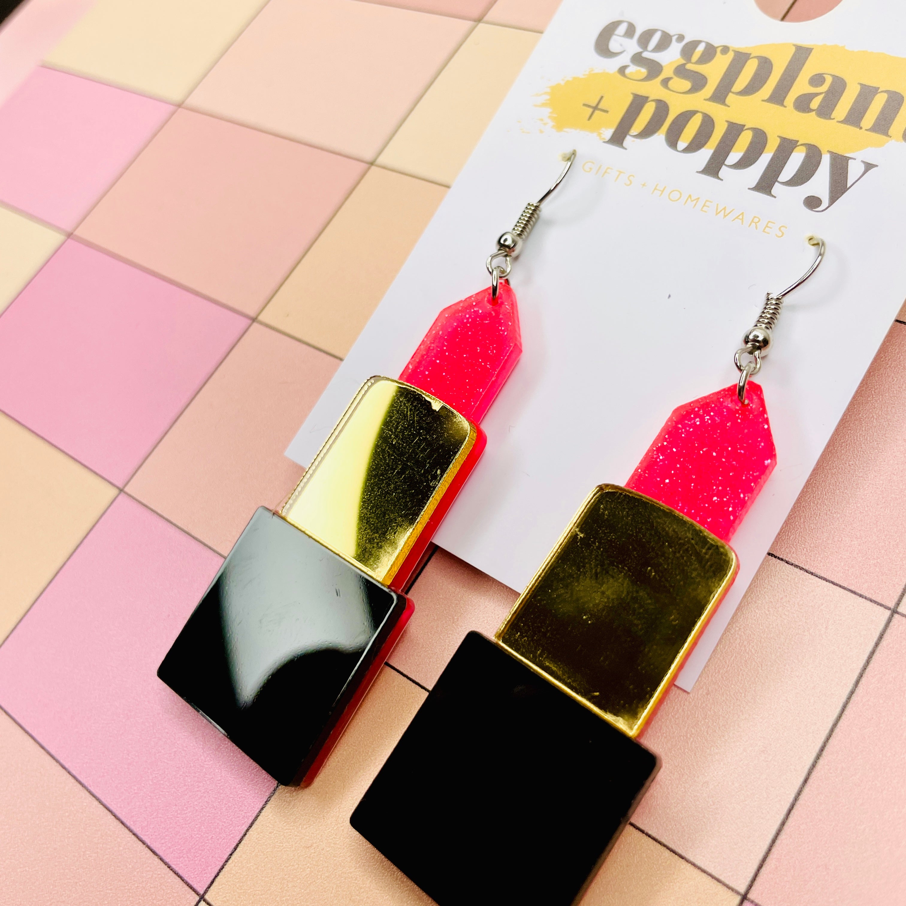 Lipstick Earrings