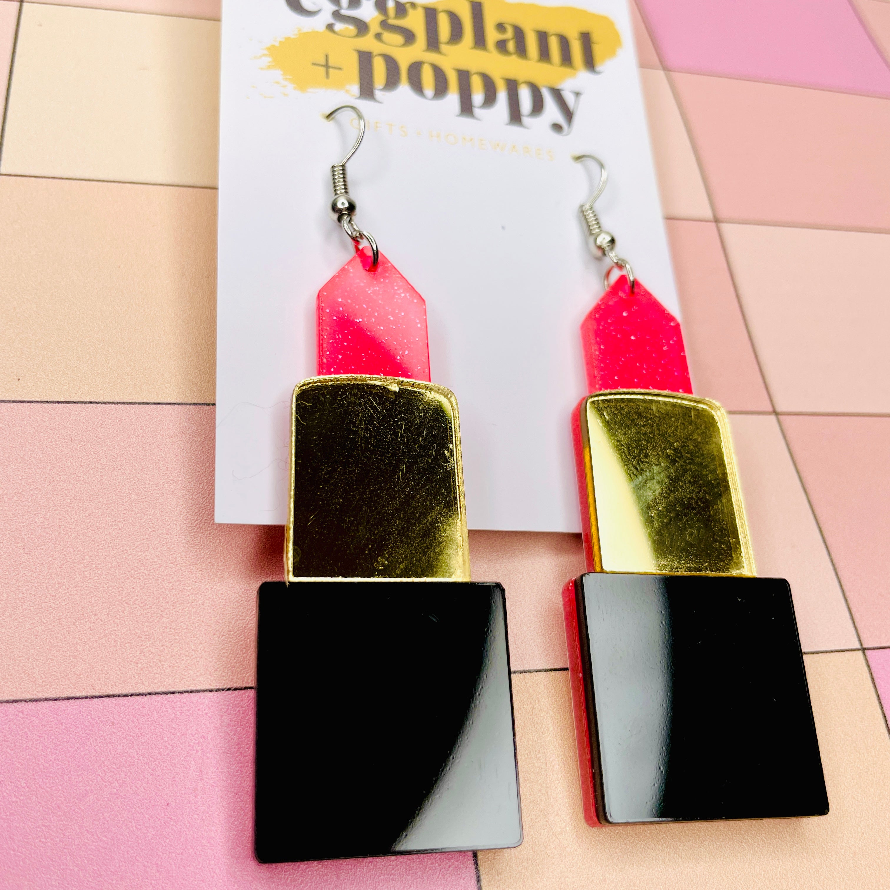 Lipstick Earrings