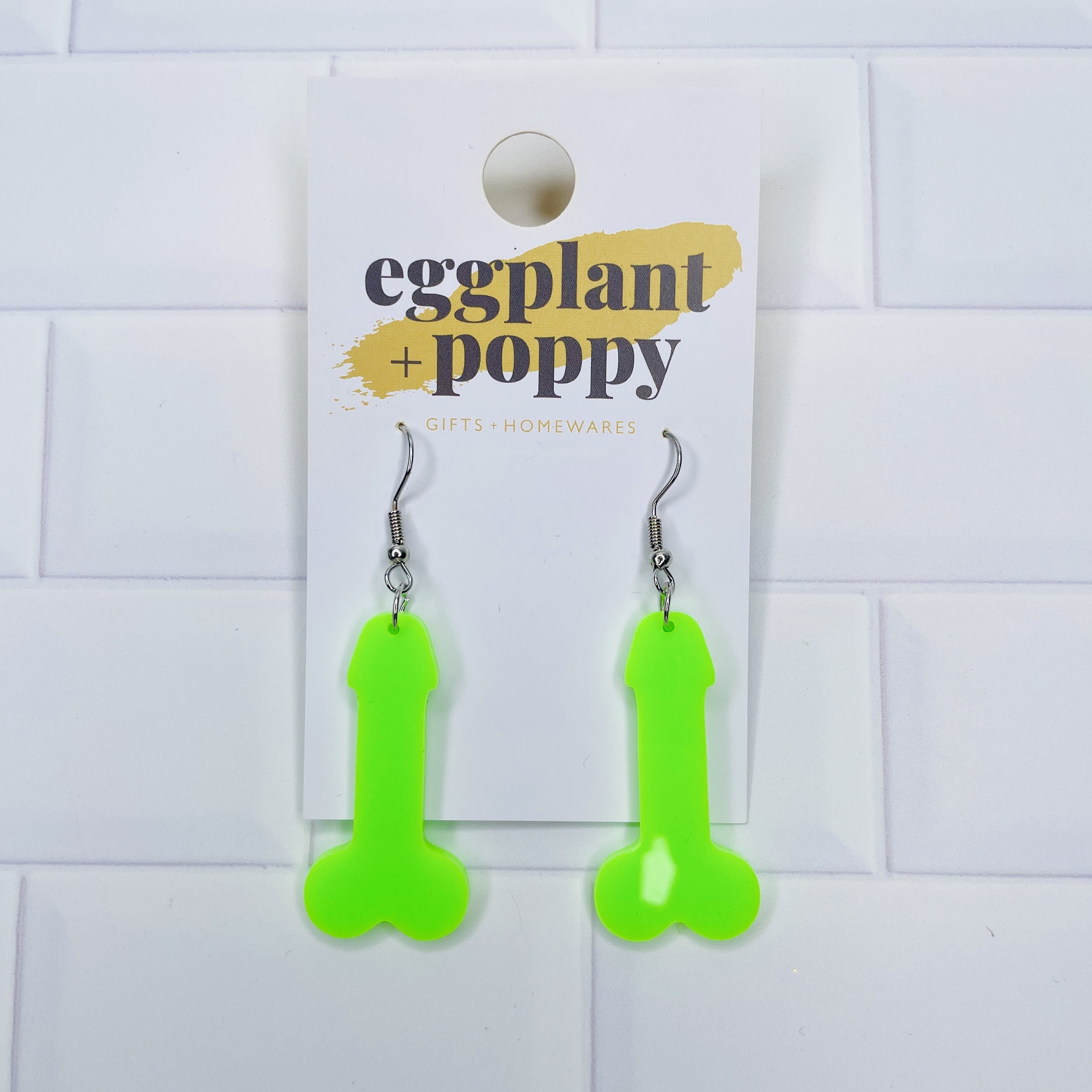 Neon Penis Earrings