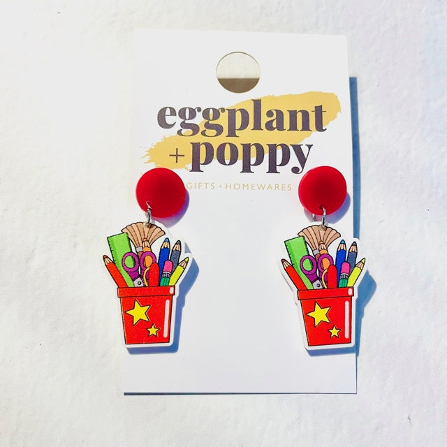 Pencil Pot Earrings