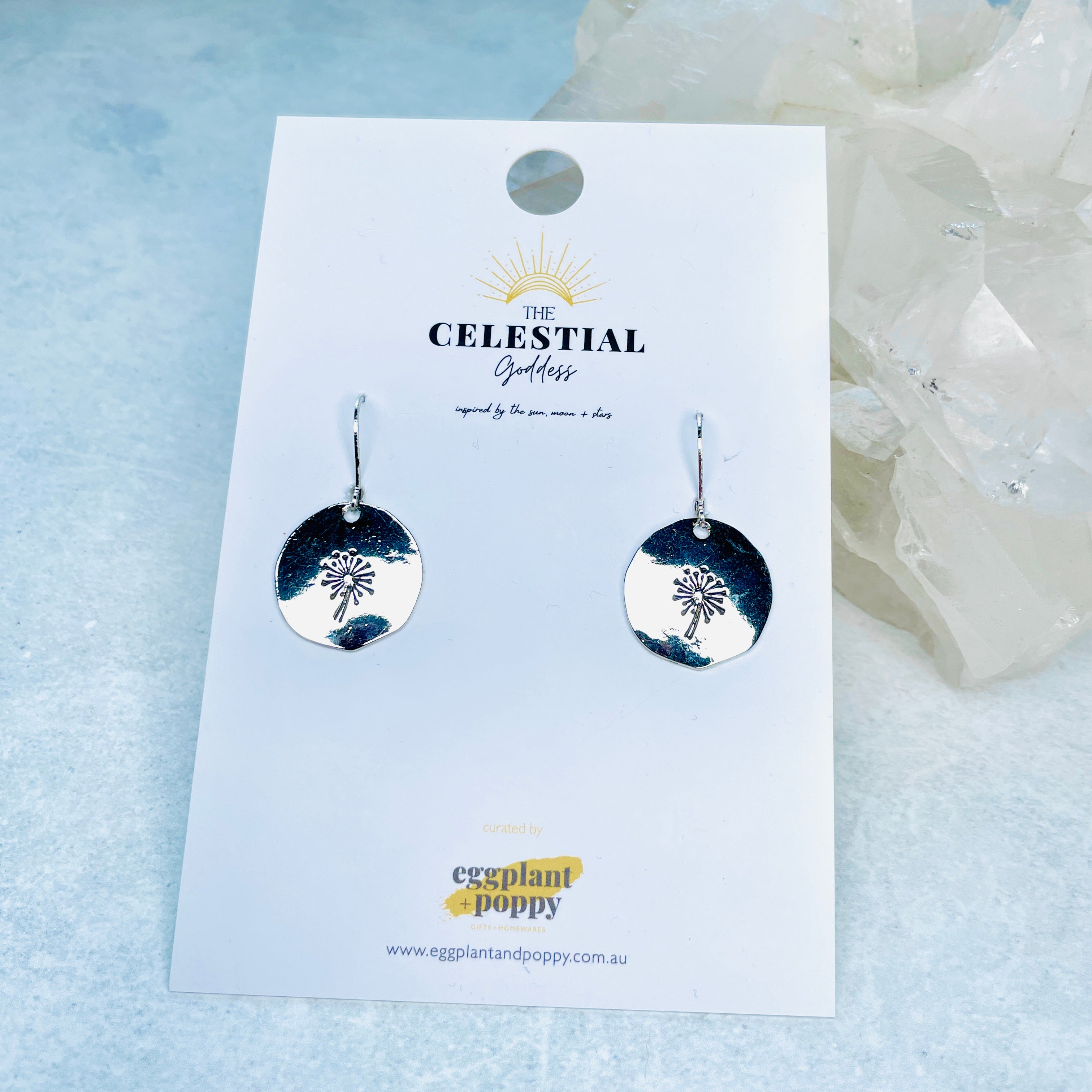 Dandelion Disc Earrings