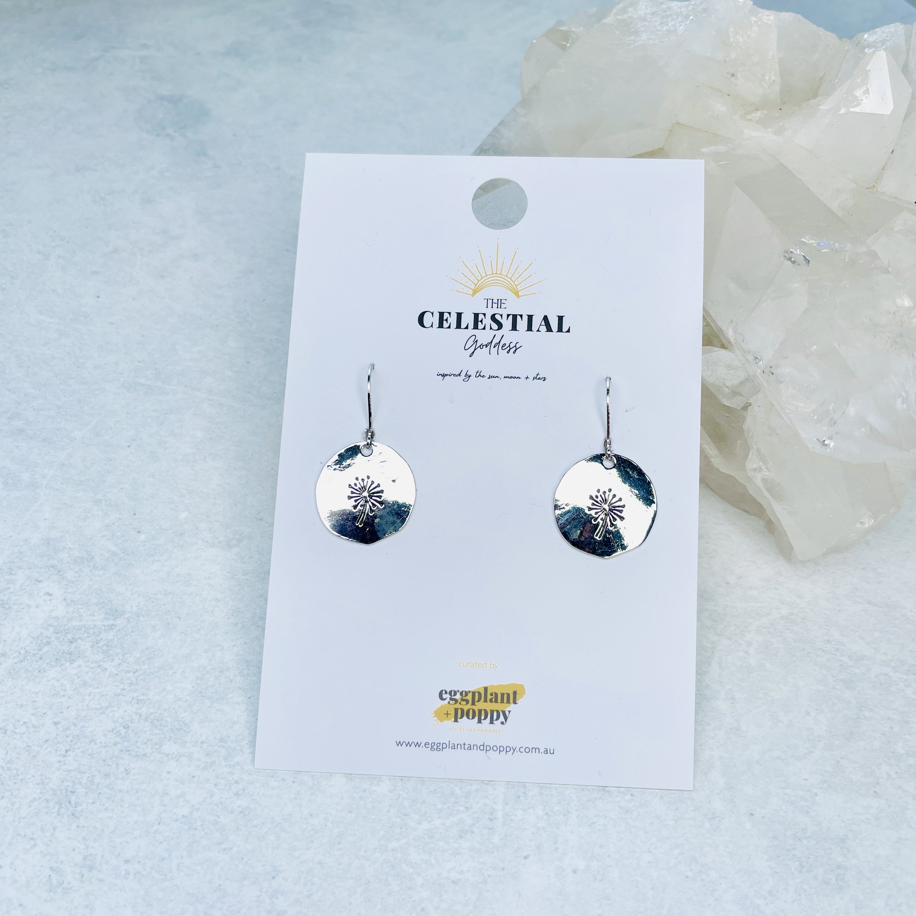 Dandelion Disc Earrings