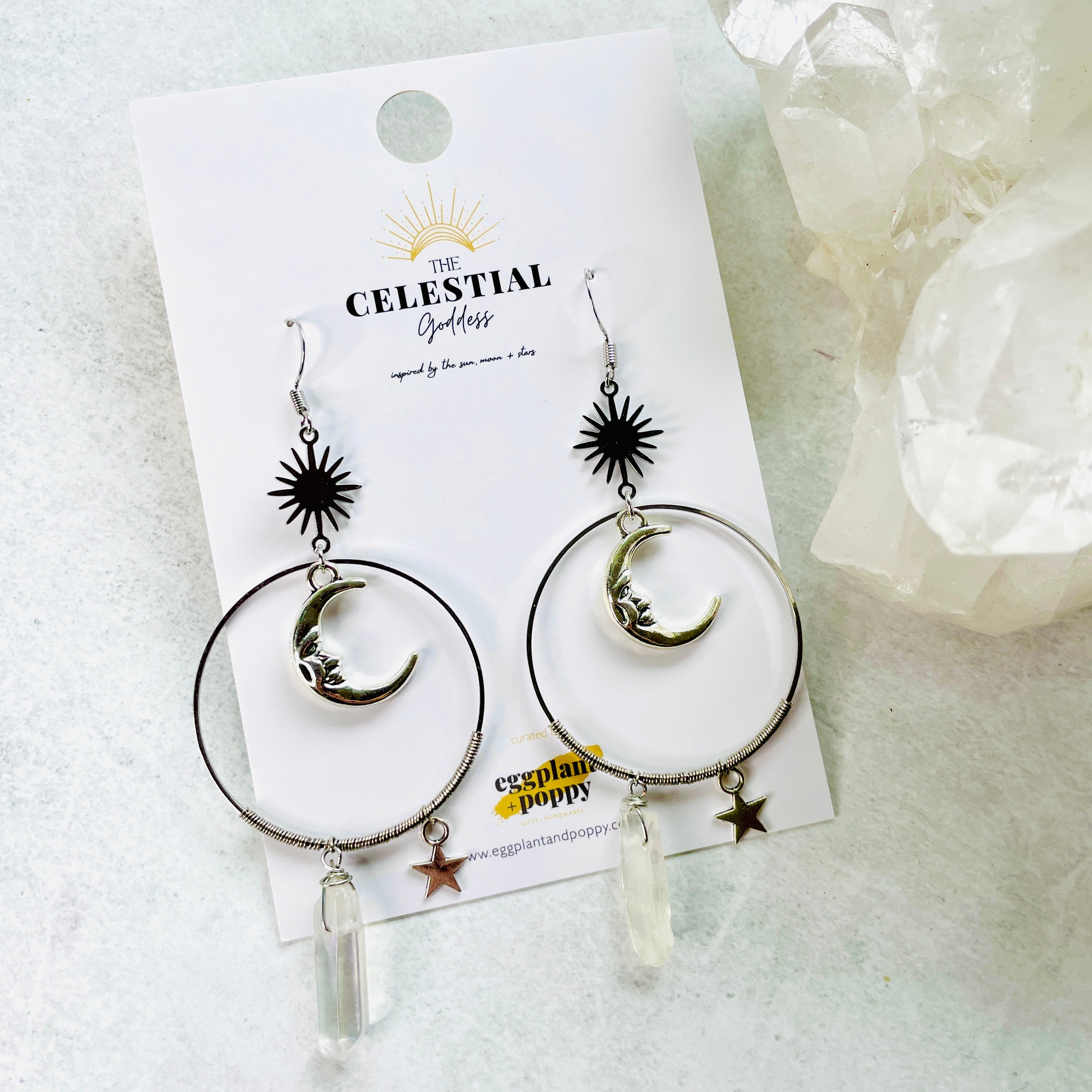 Silver Of The Moon Earrings