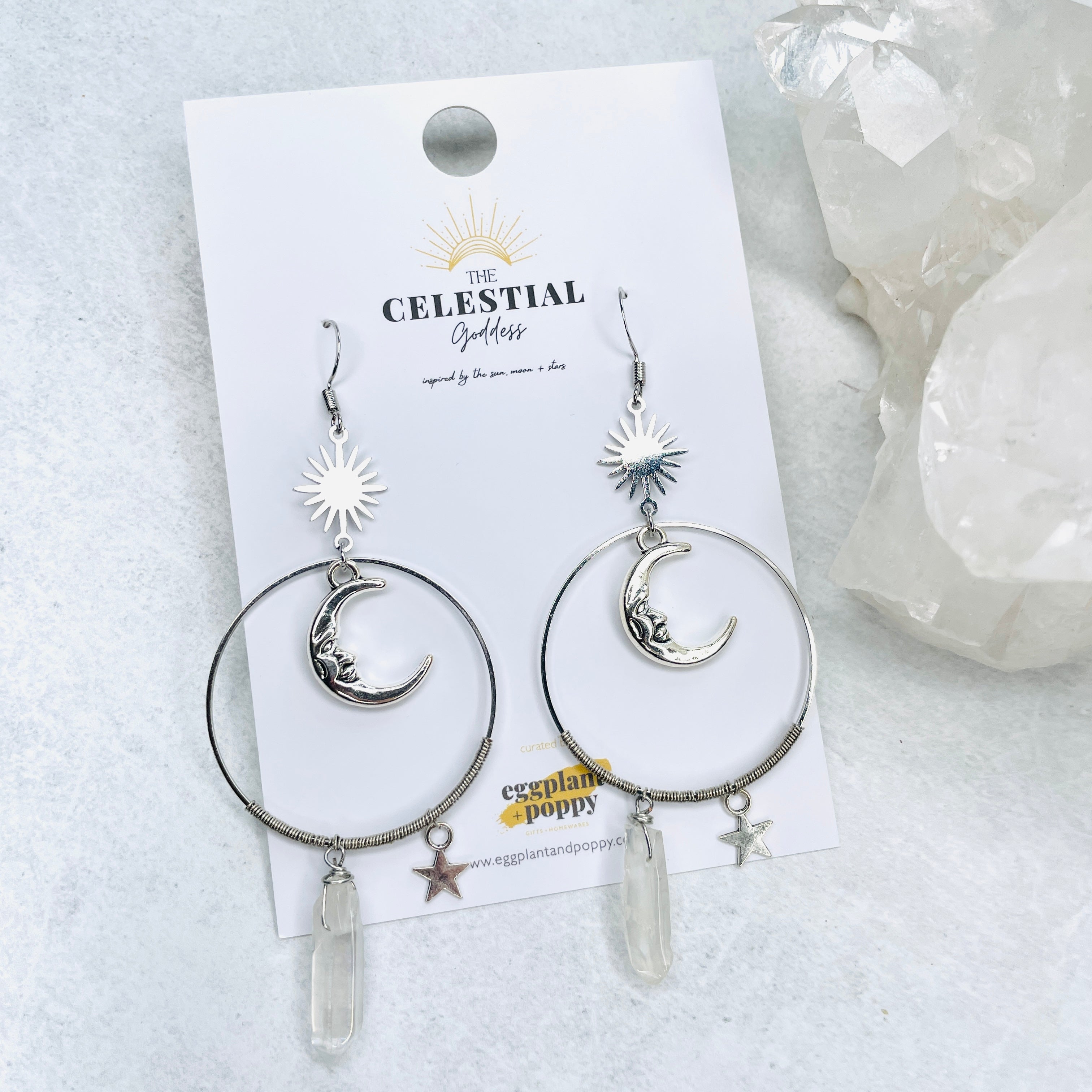 Silver Of The Moon Earrings
