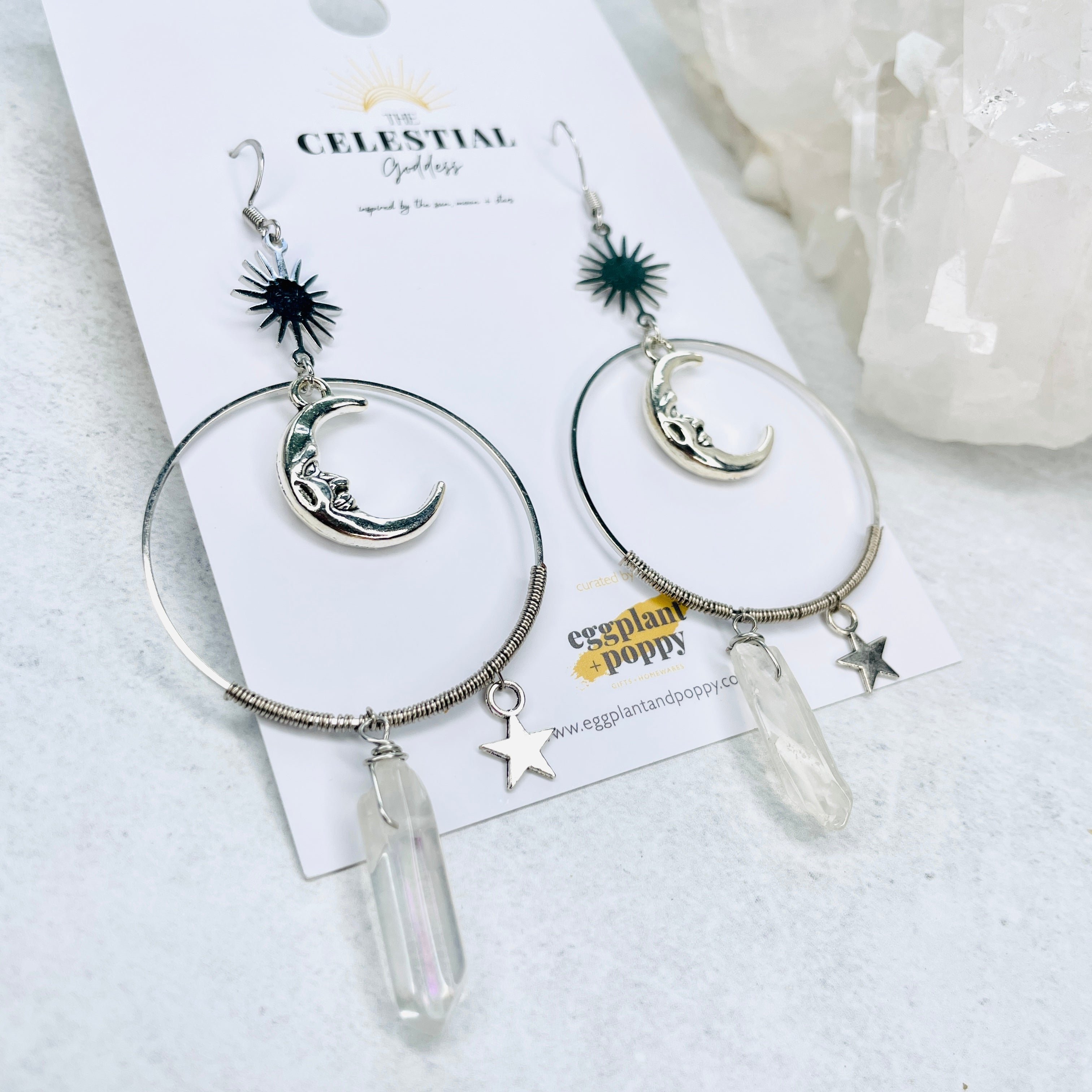 Silver Of The Moon Earrings