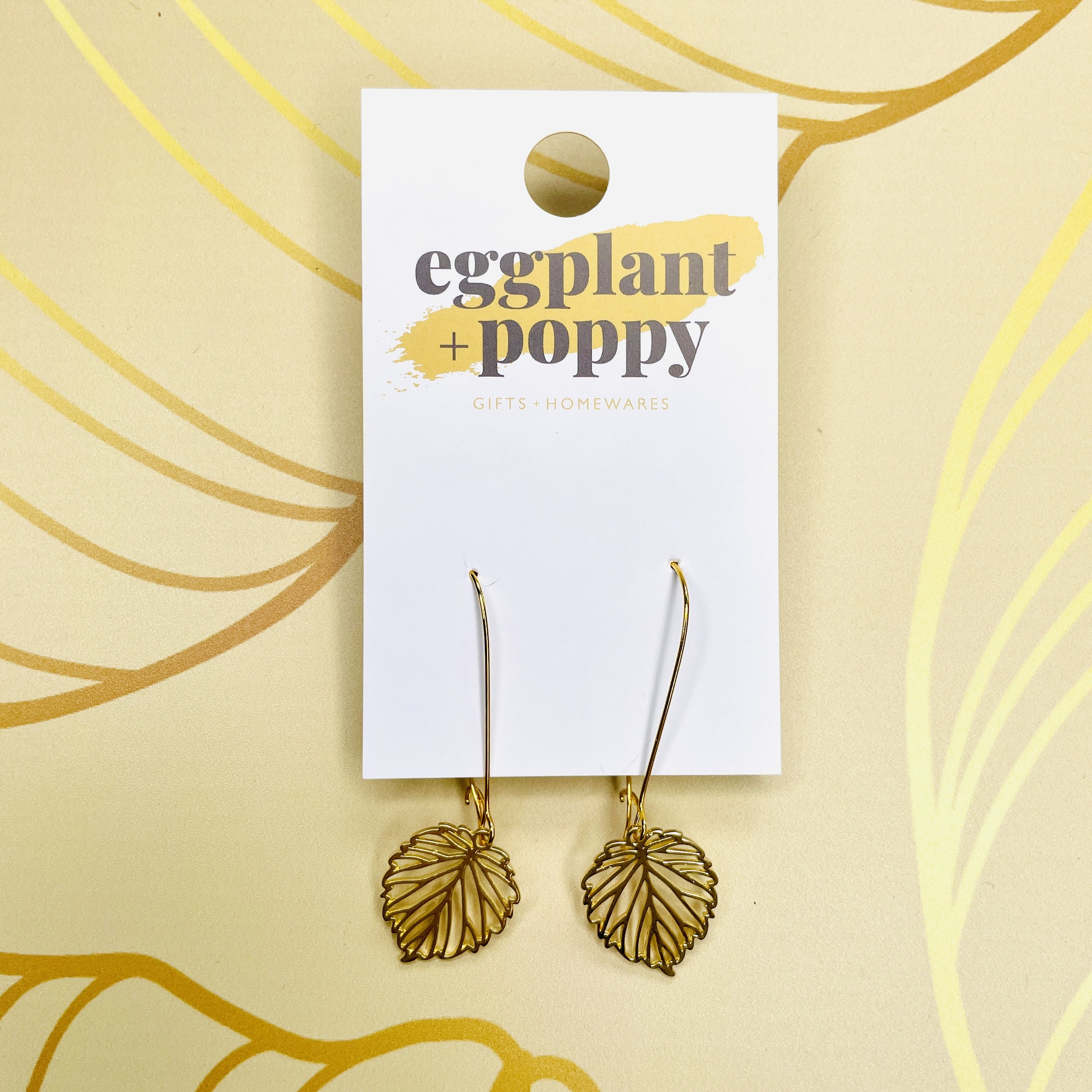 Filagree Gold Leaf Earrings