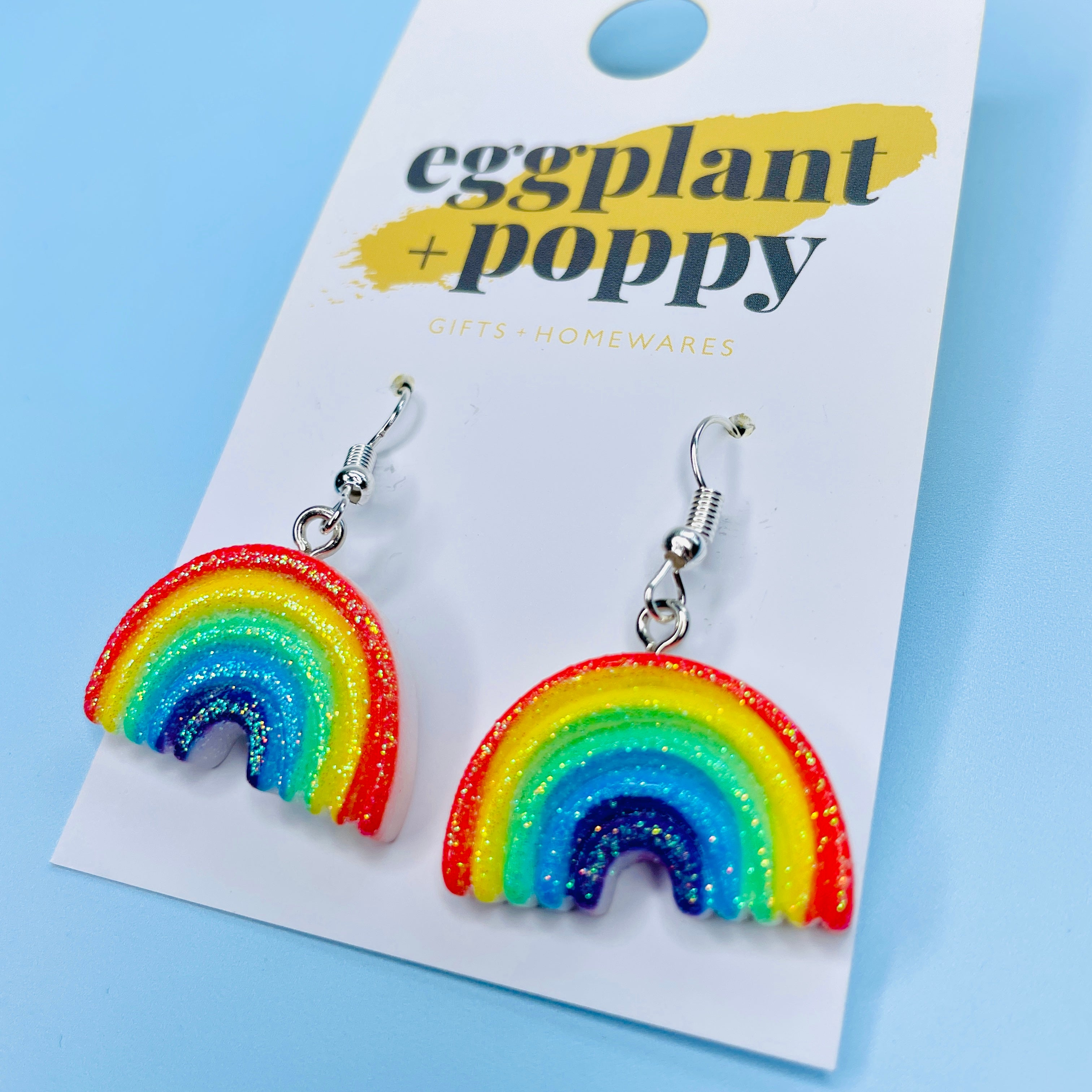 Glitter Rainbow Earrings