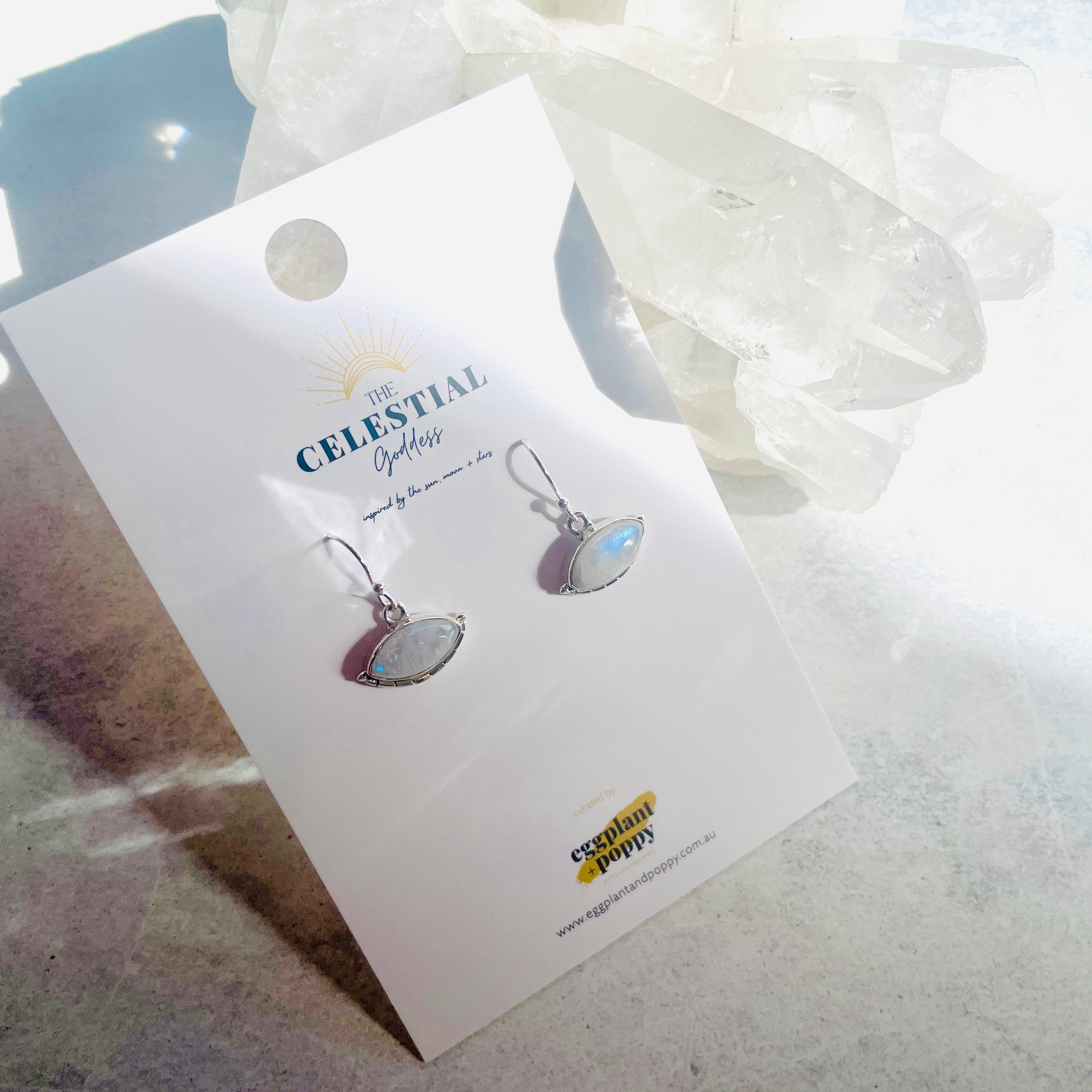 Moonstone & Silver Earrings