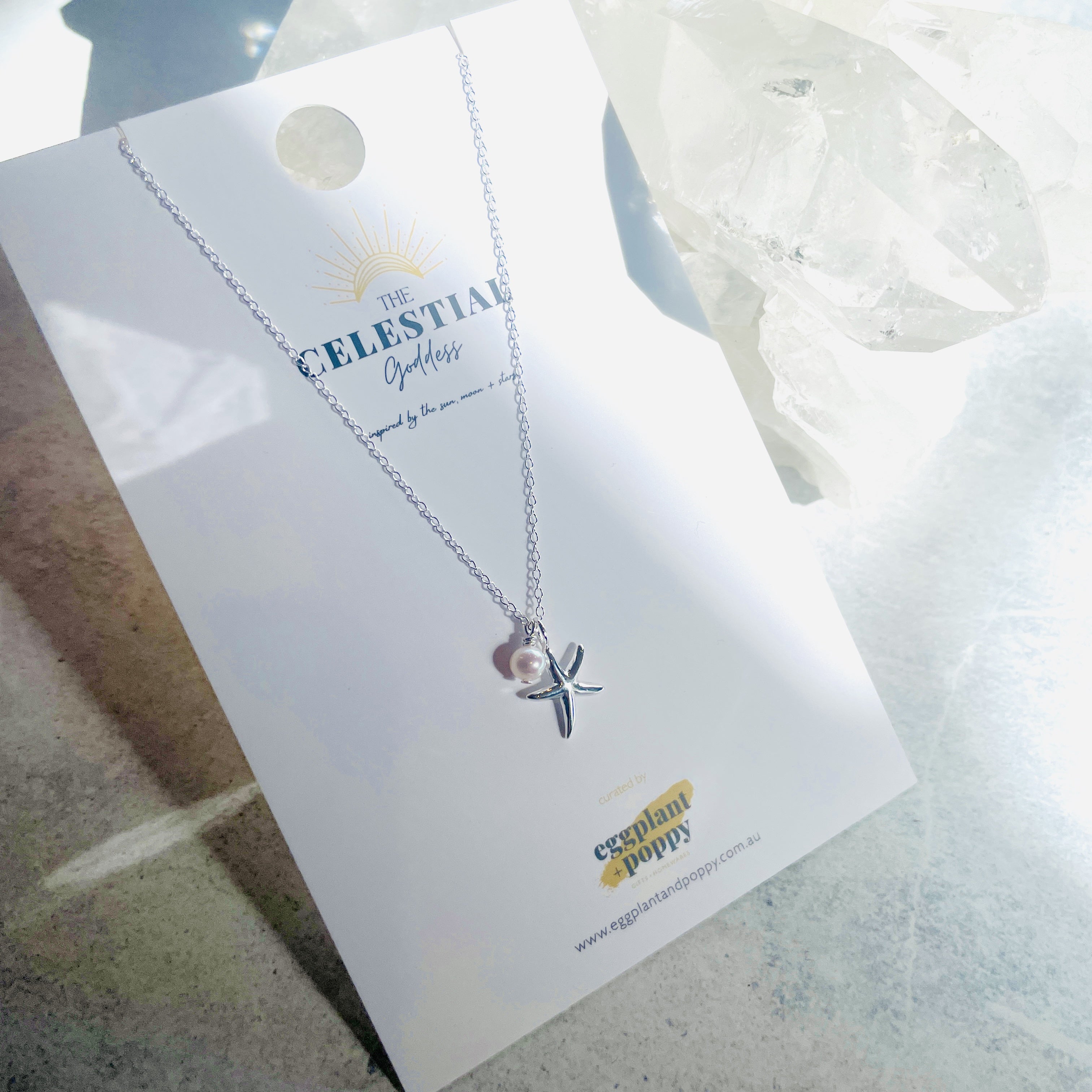 Star Fish Silver & Pearl Necklace