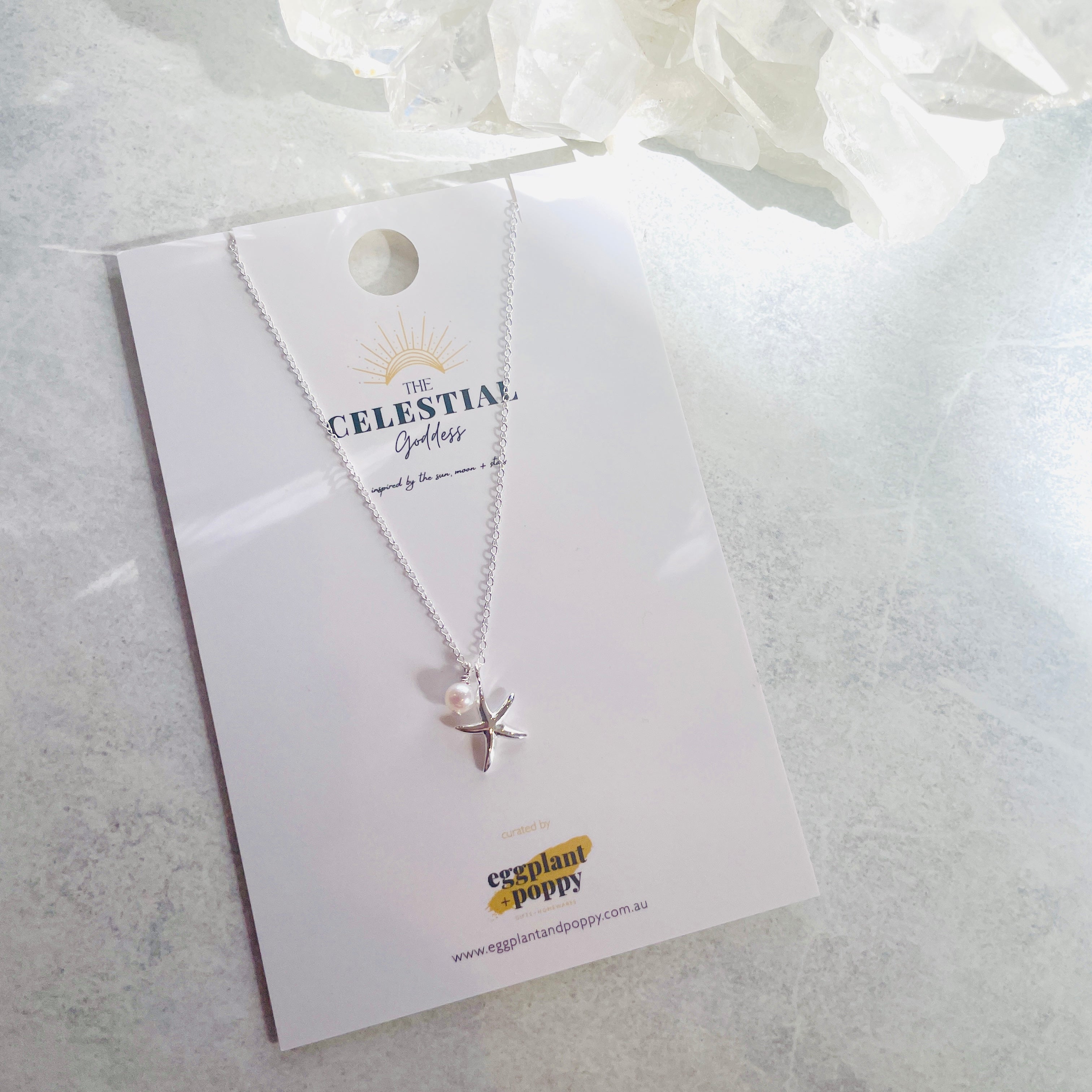 Star Fish Silver & Pearl Necklace